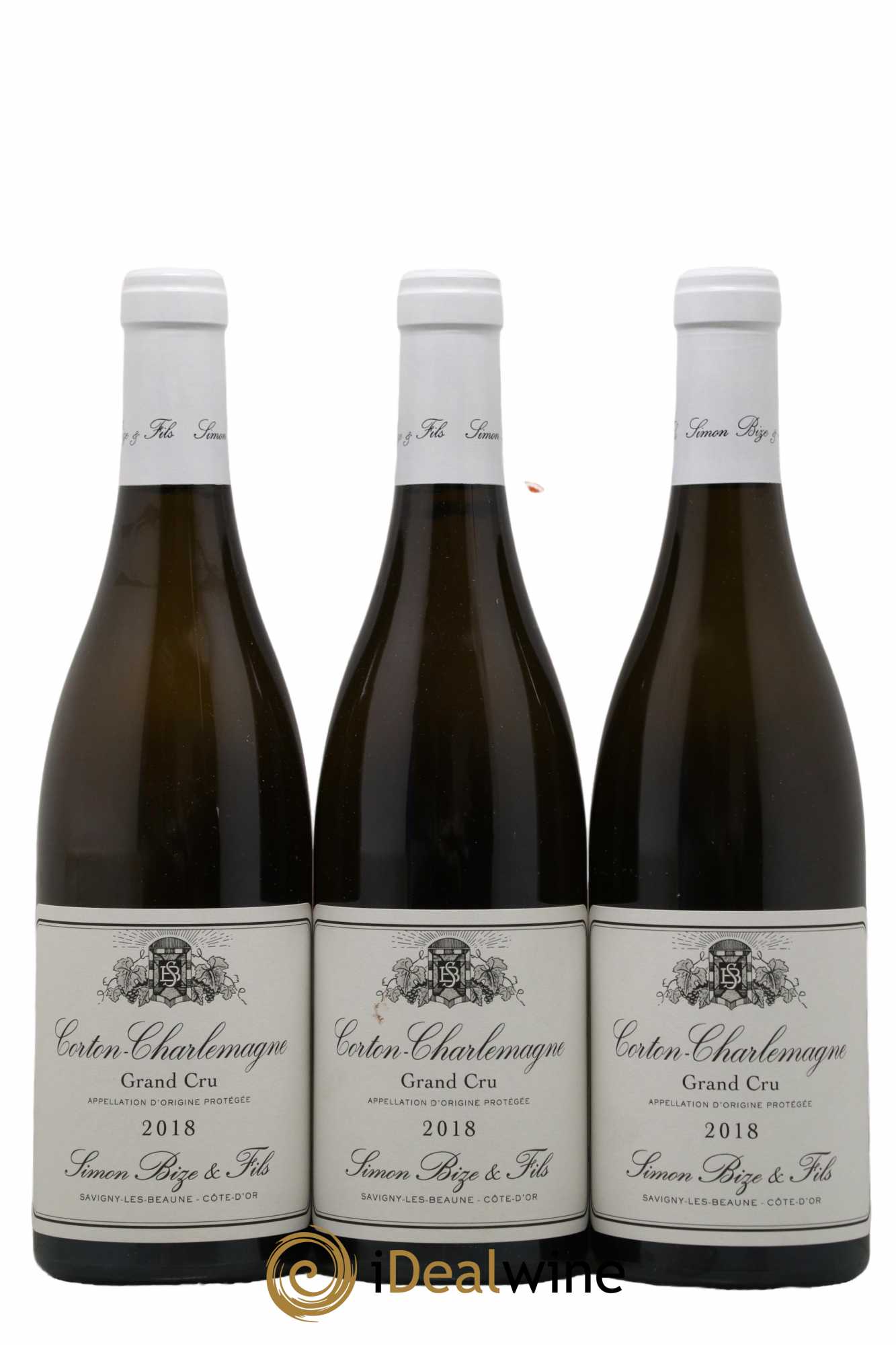 Corton-Charlemagne Grand Cru Simon Bize & Fils 2018 - Lot de 3 bouteilles - 0