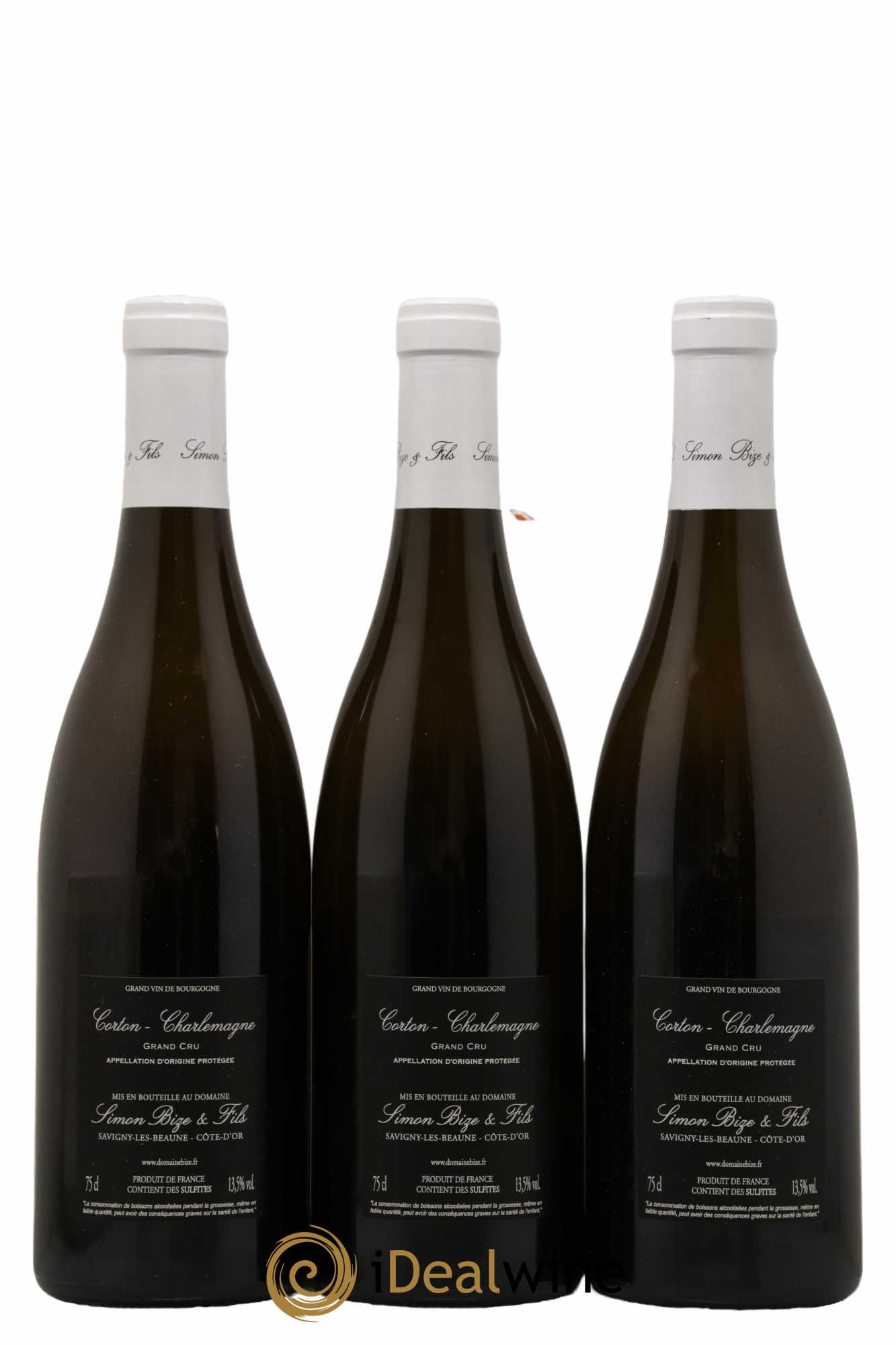 Corton-Charlemagne Grand Cru Simon Bize & Fils 2019 - Lot of 3 bottles - 1