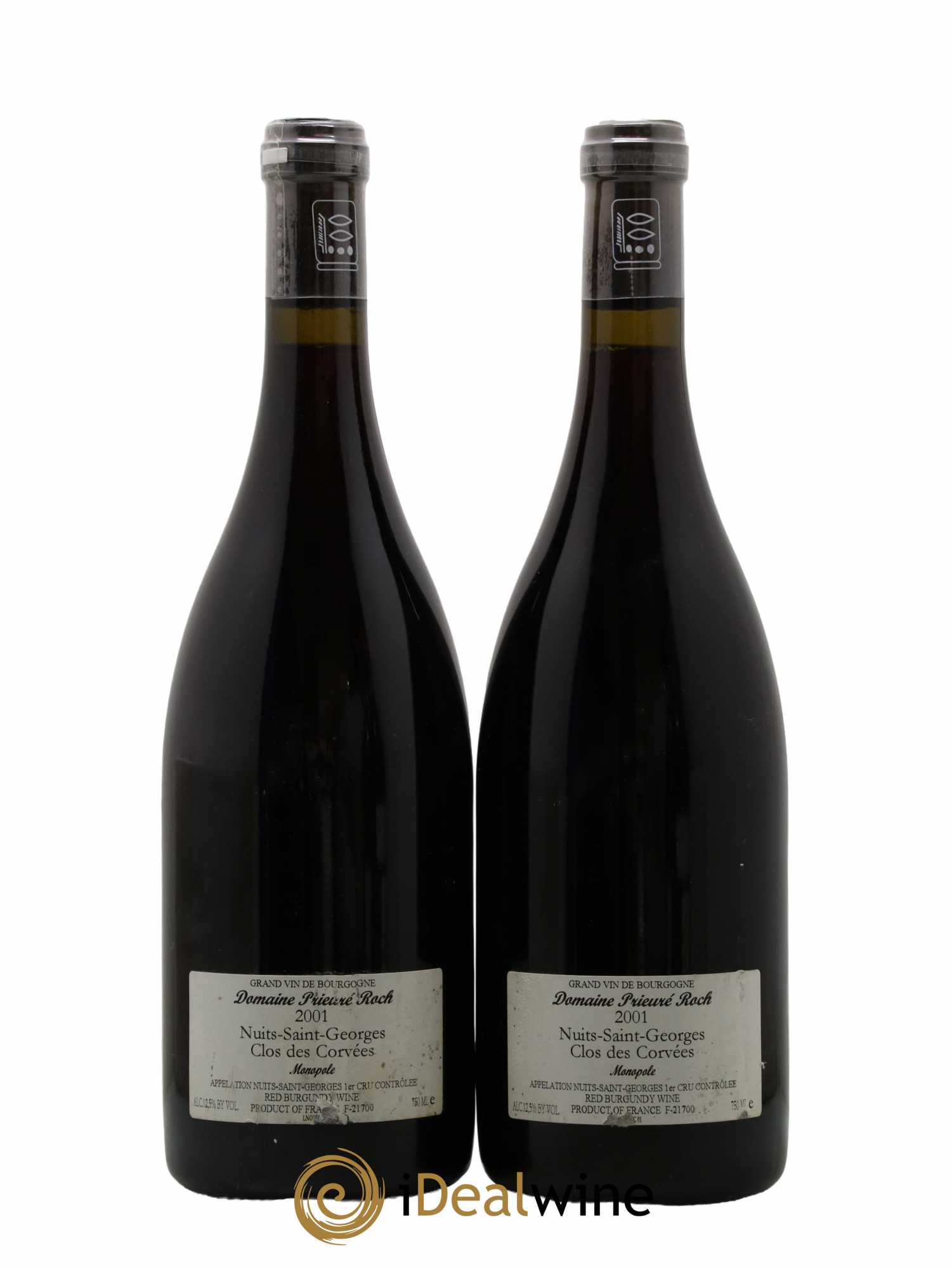 Nuits-Saint-Georges 1er Cru Le Clos des Corvées Prieuré Roch 2001 - Lot de 2 bouteilles - 1