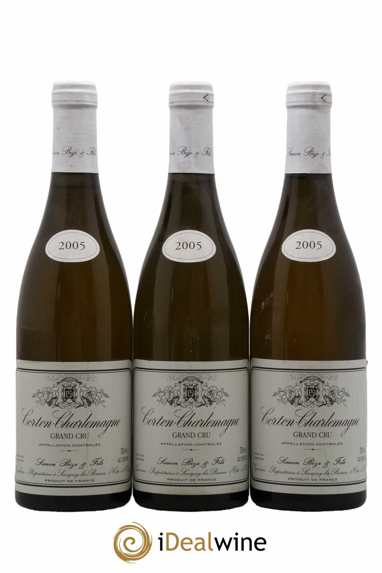 Corton-Charlemagne Grand Cru Simon Bize & Fils 2005 - Lot de 3 bouteilles - 0
