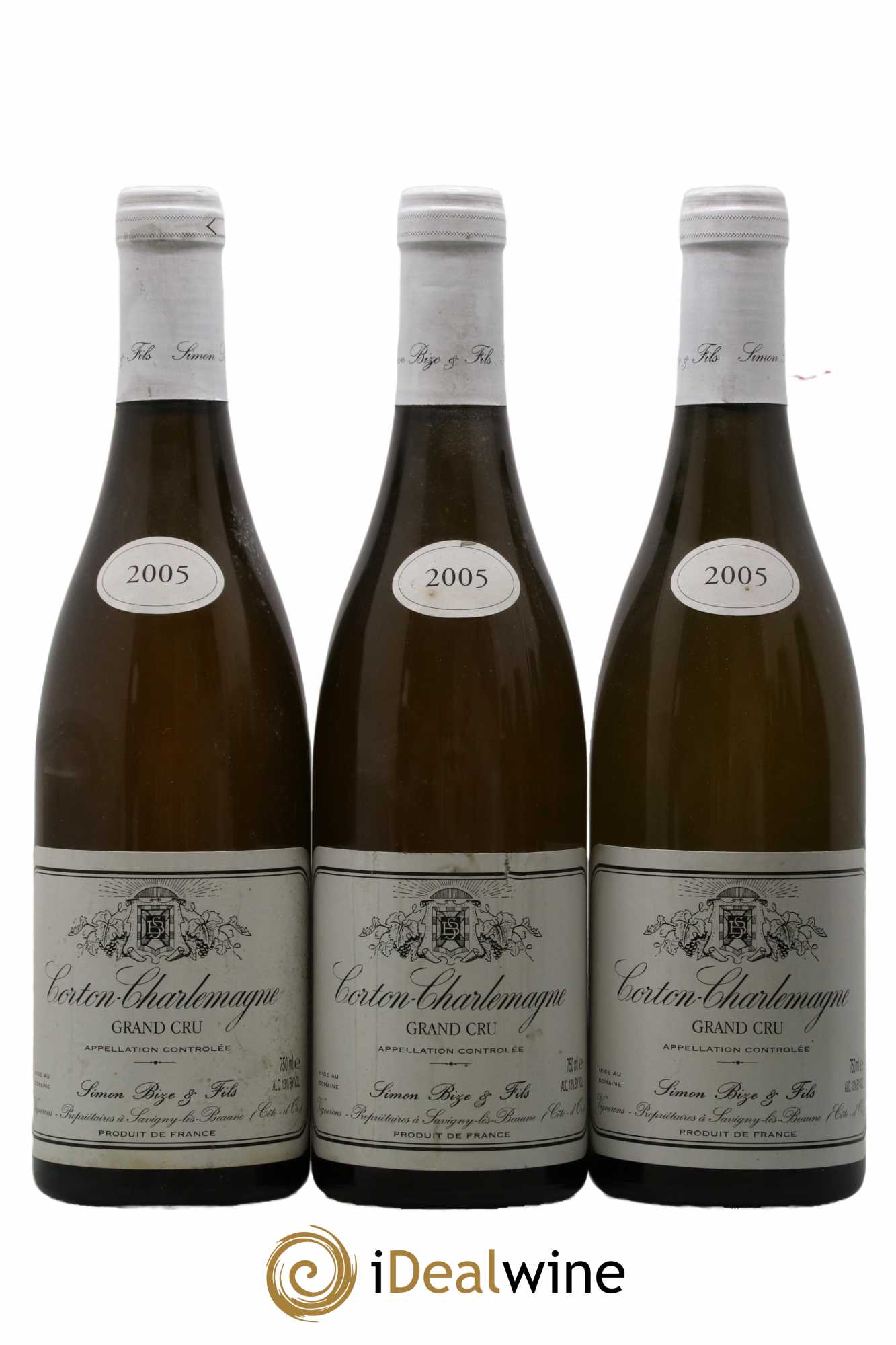 Corton-Charlemagne Grand Cru Simon Bize & Fils 2005 - Lot de 3 bouteilles - 0
