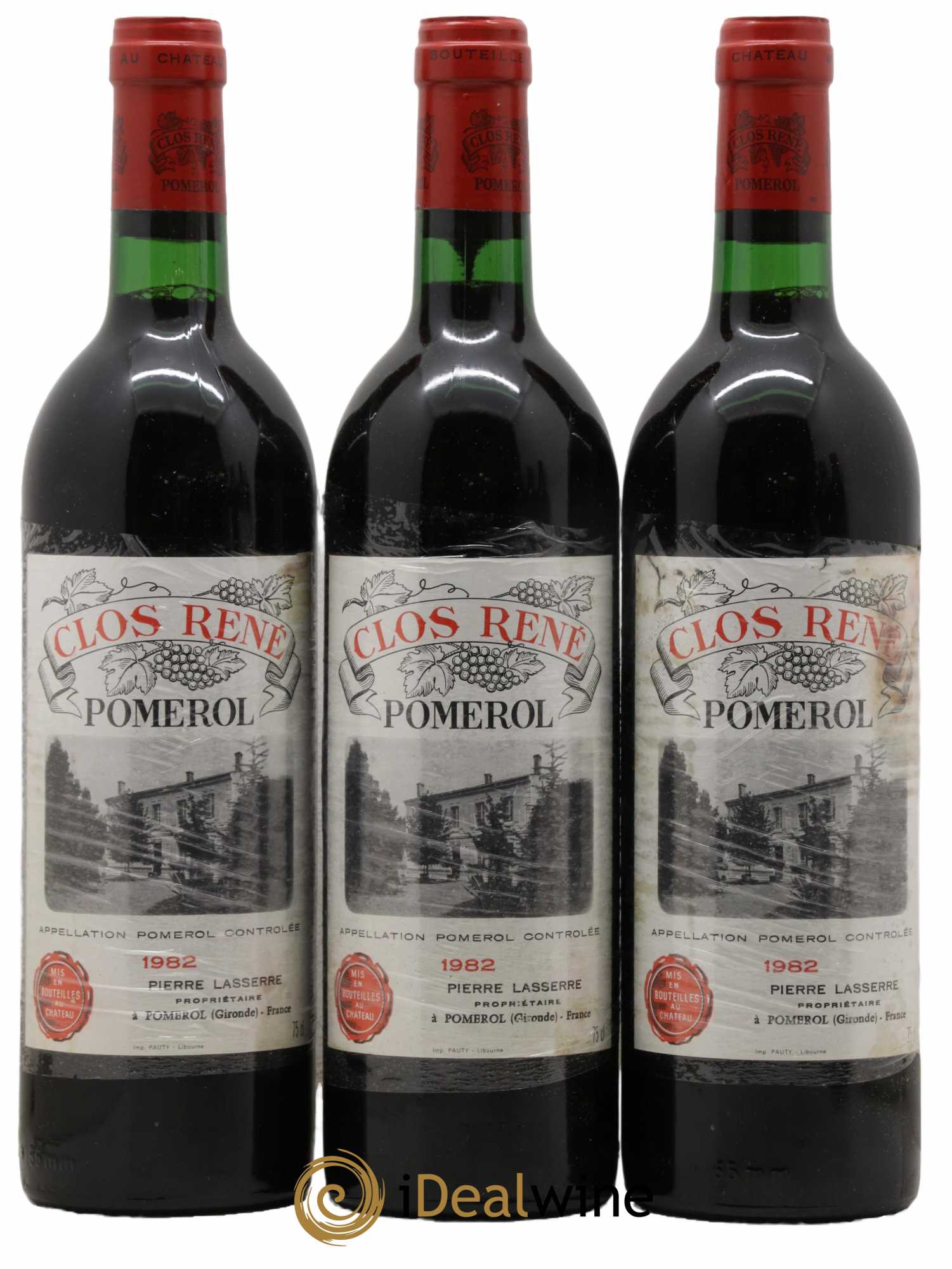 Clos René 1982 - Lot of 3 bottles - 0