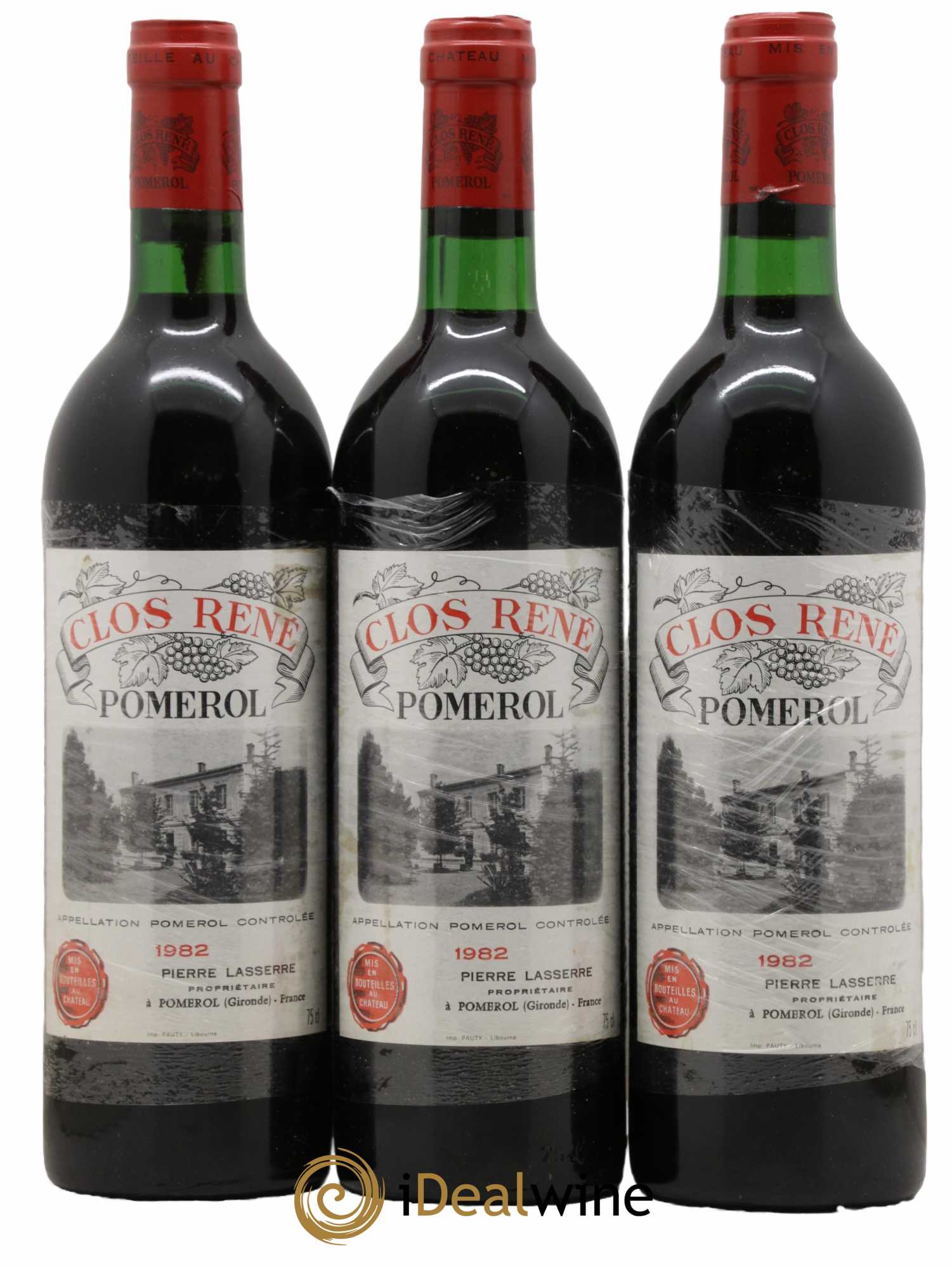 Clos René 1982 - Lot of 3 bottles - 0
