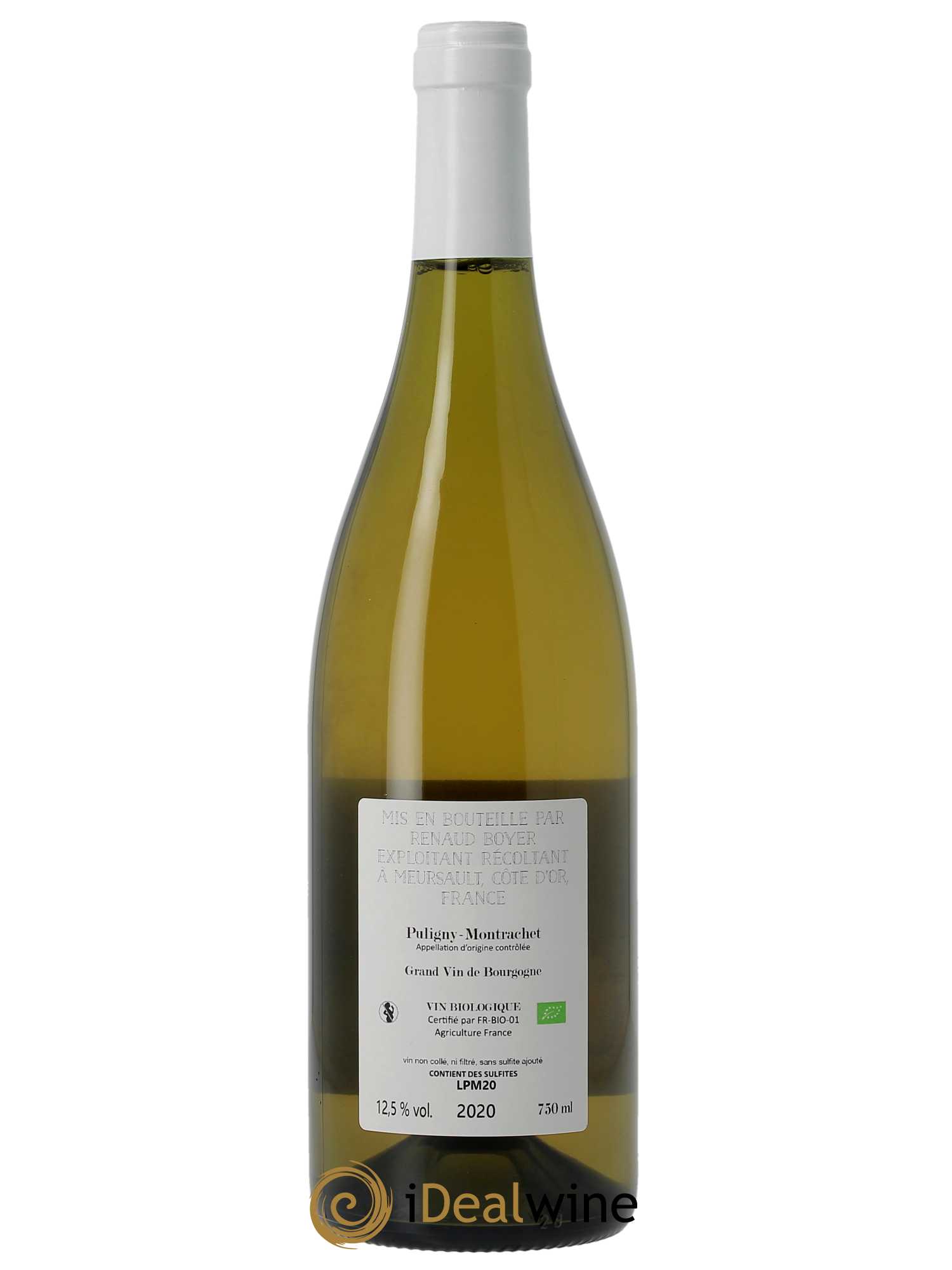 Puligny-Montrachet Les Reuchaux Renaud Boyer 2020 - Lot de 1 bouteille - 1