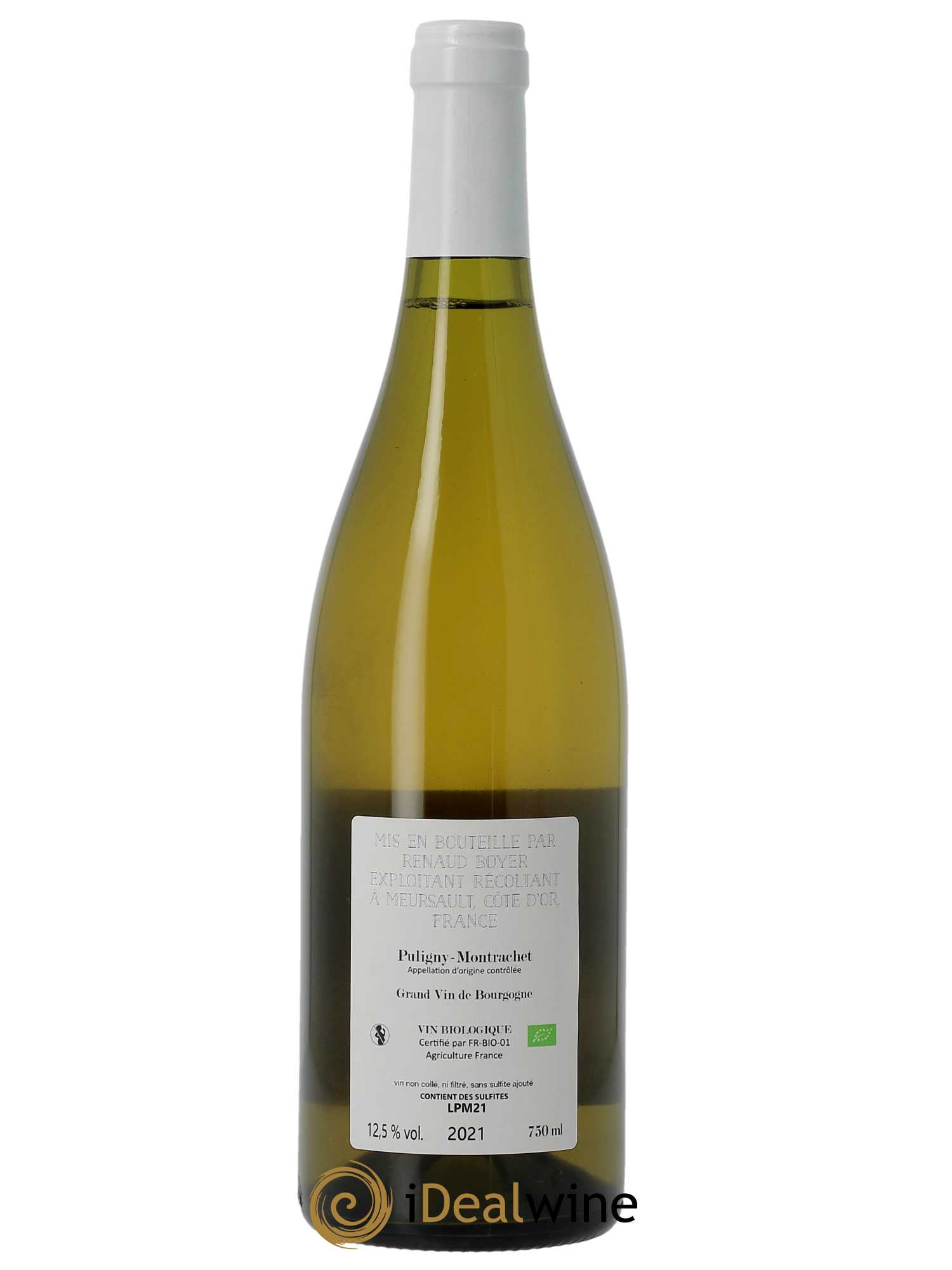 Puligny-Montrachet Les Reuchaux Renaud Boyer 2021 - Lot de 1 bouteille - 1