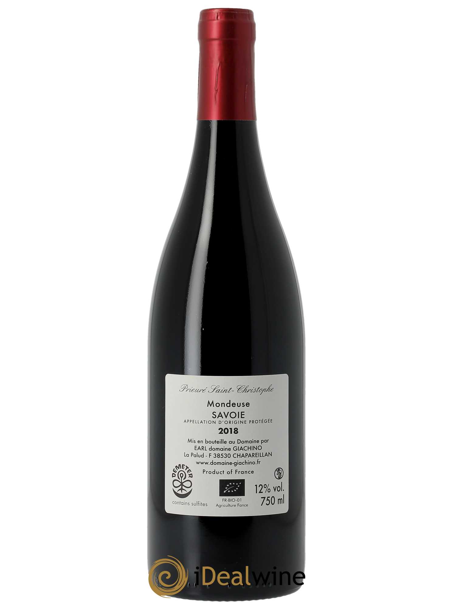 Vin de Savoie Mondeuse Tradition Prieuré Saint Christophe (Domaine) 2018 - Lot of 1 bottle - 1
