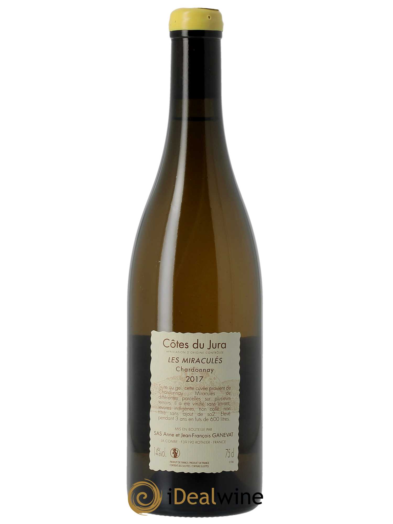 Côtes du Jura Les Miraculés Anne et Jean François Ganevat 2017 - Lot de 1 bouteille - 1