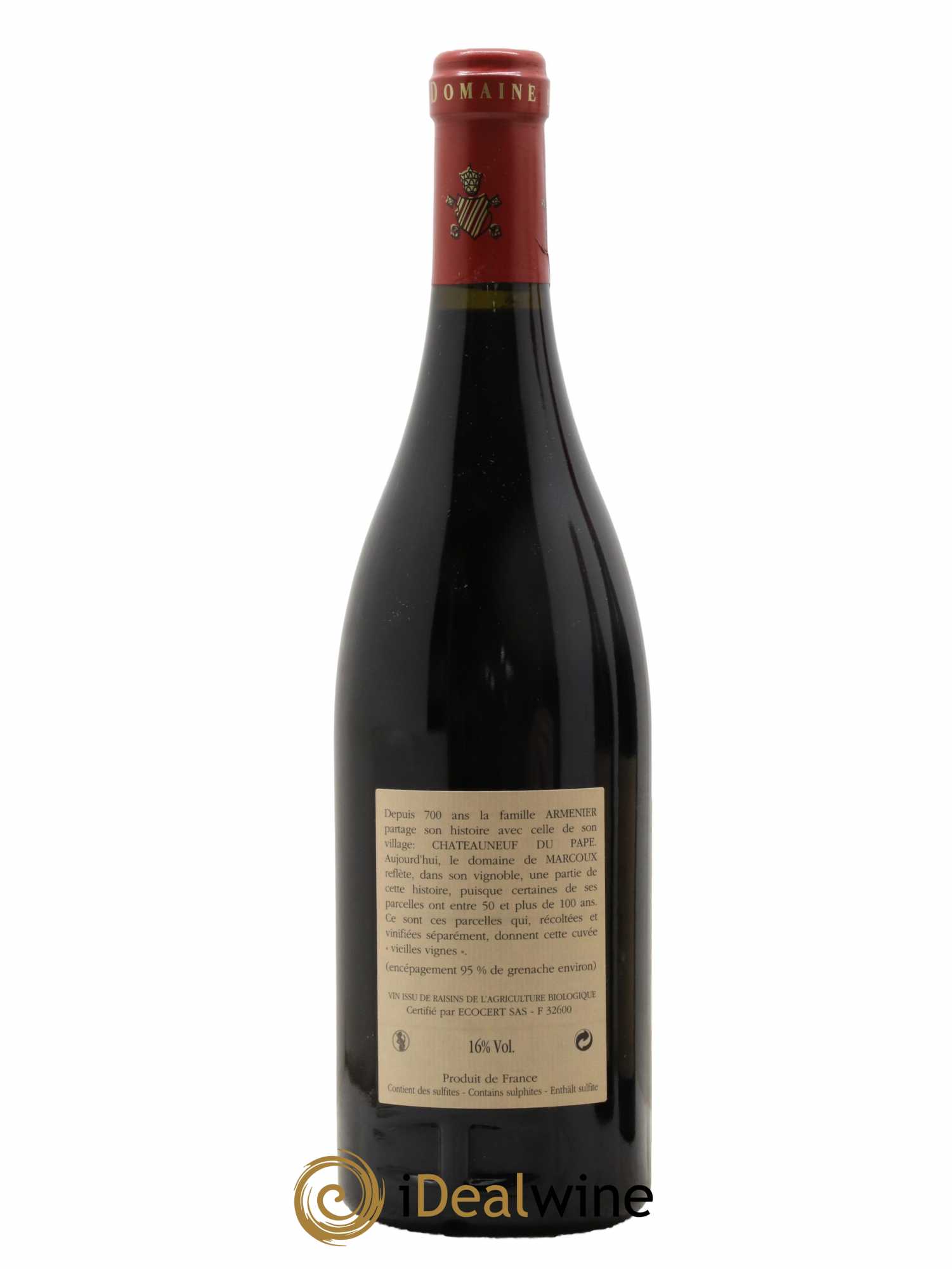Châteauneuf-du-Pape Vieilles Vignes Marcoux (Domaine de) 2007 - Lot de 1 bouteille - 1