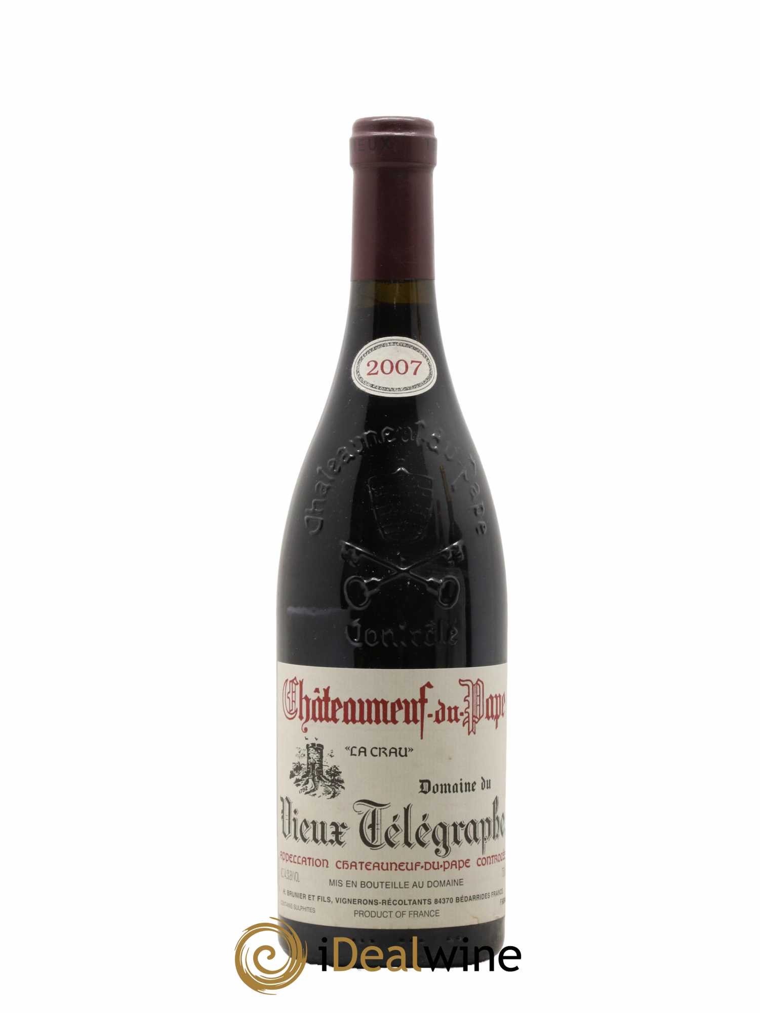 Châteauneuf-du-Pape Vieux Télégraphe (Domaine du) Vignobles Brunier 2007 - Lot de 1 bouteille - 0