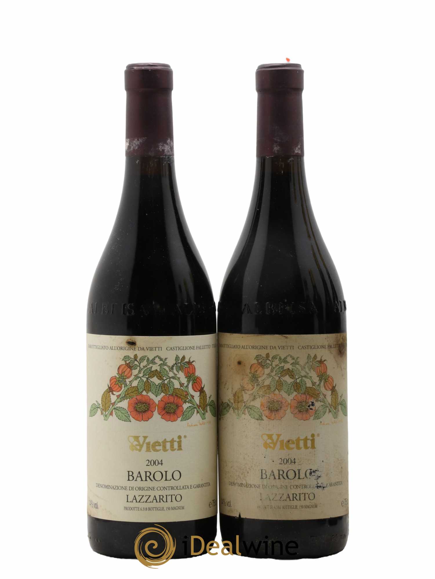 Barolo DOCG Lazzarito Vietti 2004 - Lotto di 2 bottiglie - 0