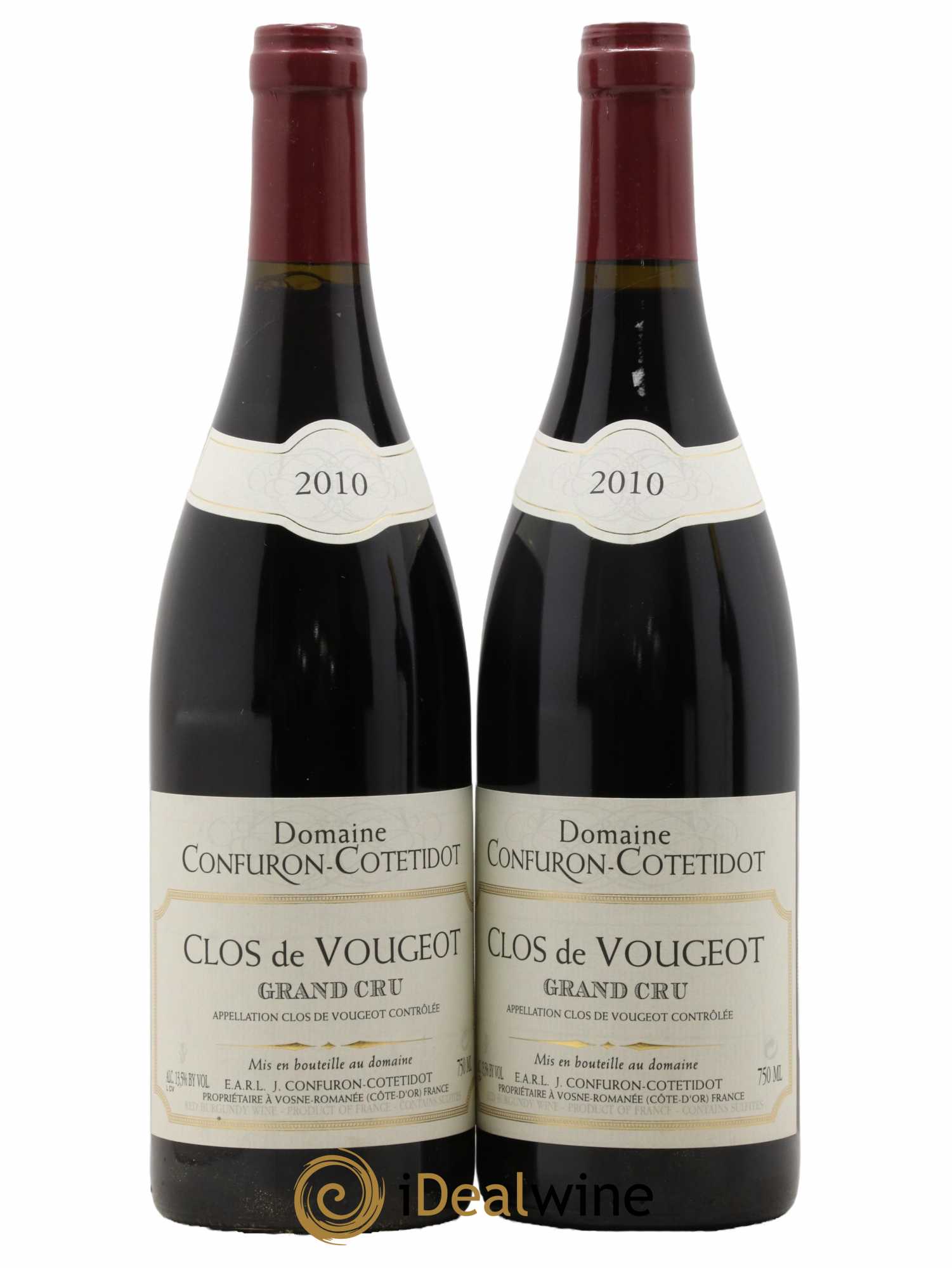 Clos de Vougeot Grand Cru Confuron-Cotetidot 2010 - Lot de 2 bouteilles - 0
