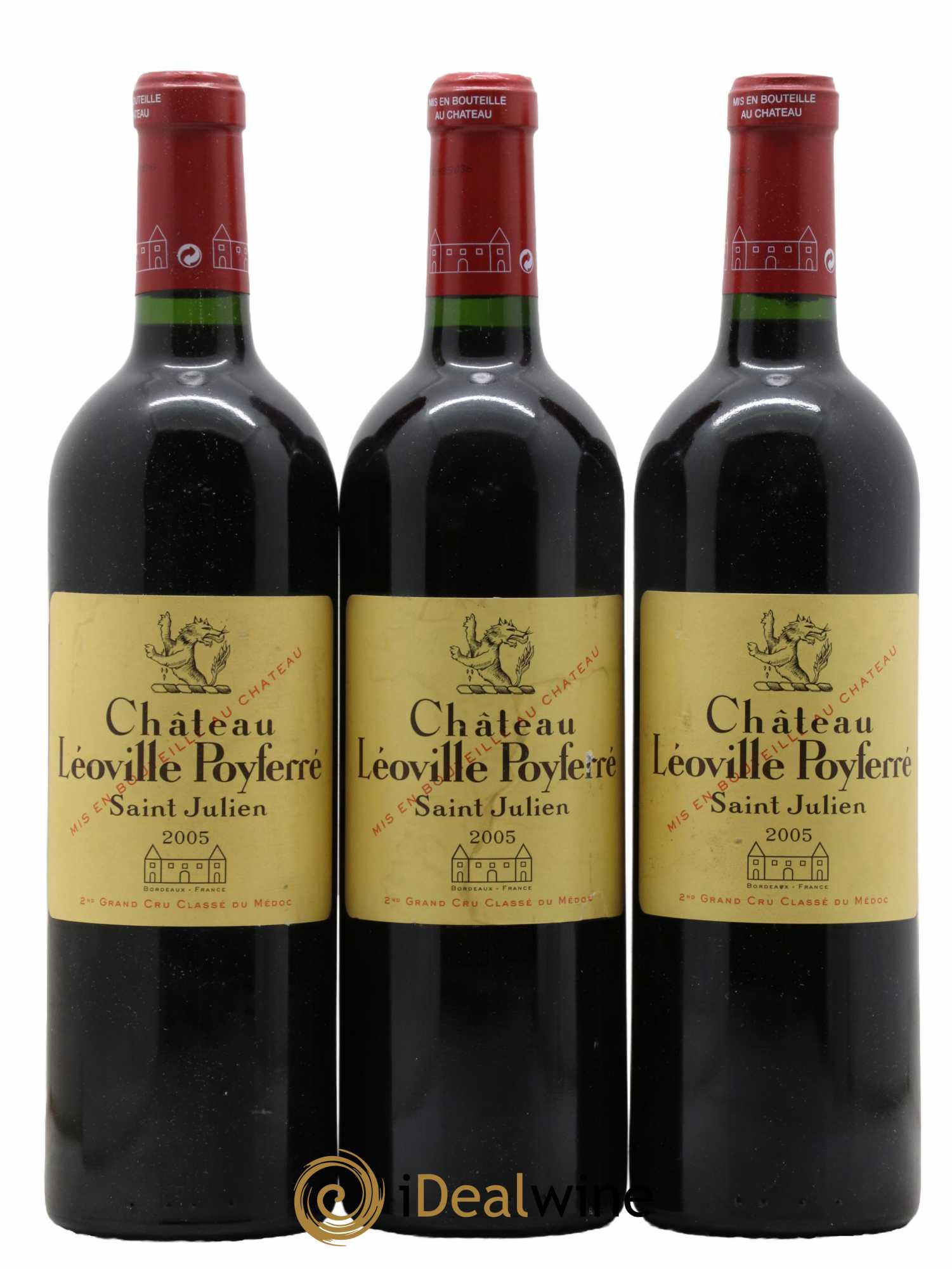 Château Léoville Poyferré 2ème Grand Cru Classé 2005 - Lot de 3 bouteilles - 0