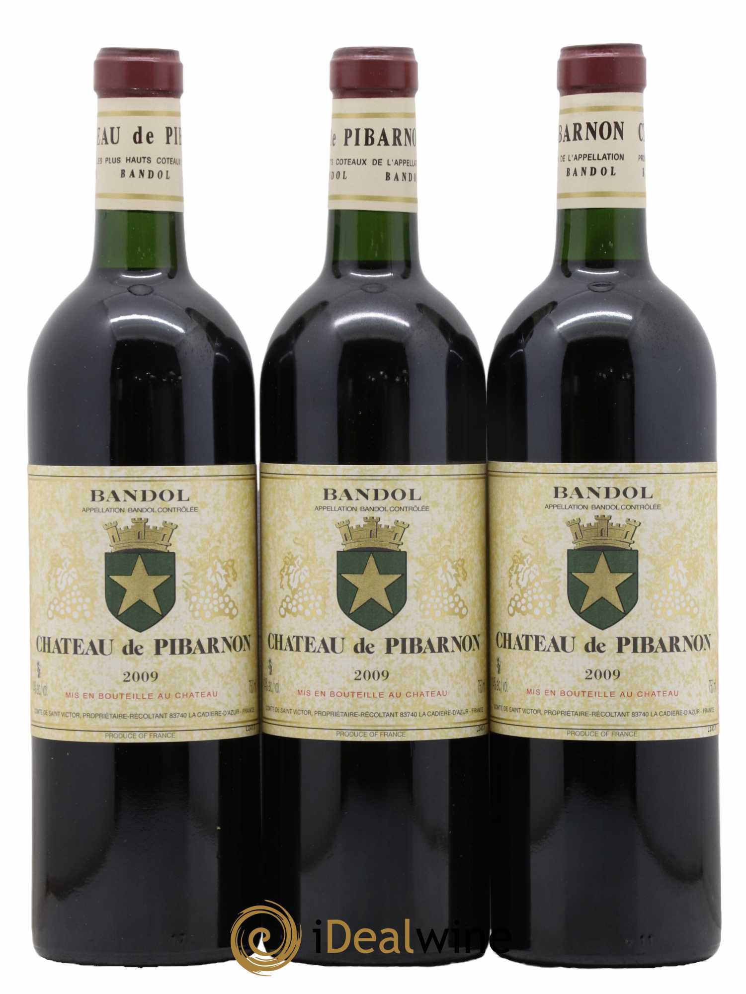 Bandol Château de Pibarnon Comte de Saint-Victor 2009 - Posten von 3 Flaschen - 0