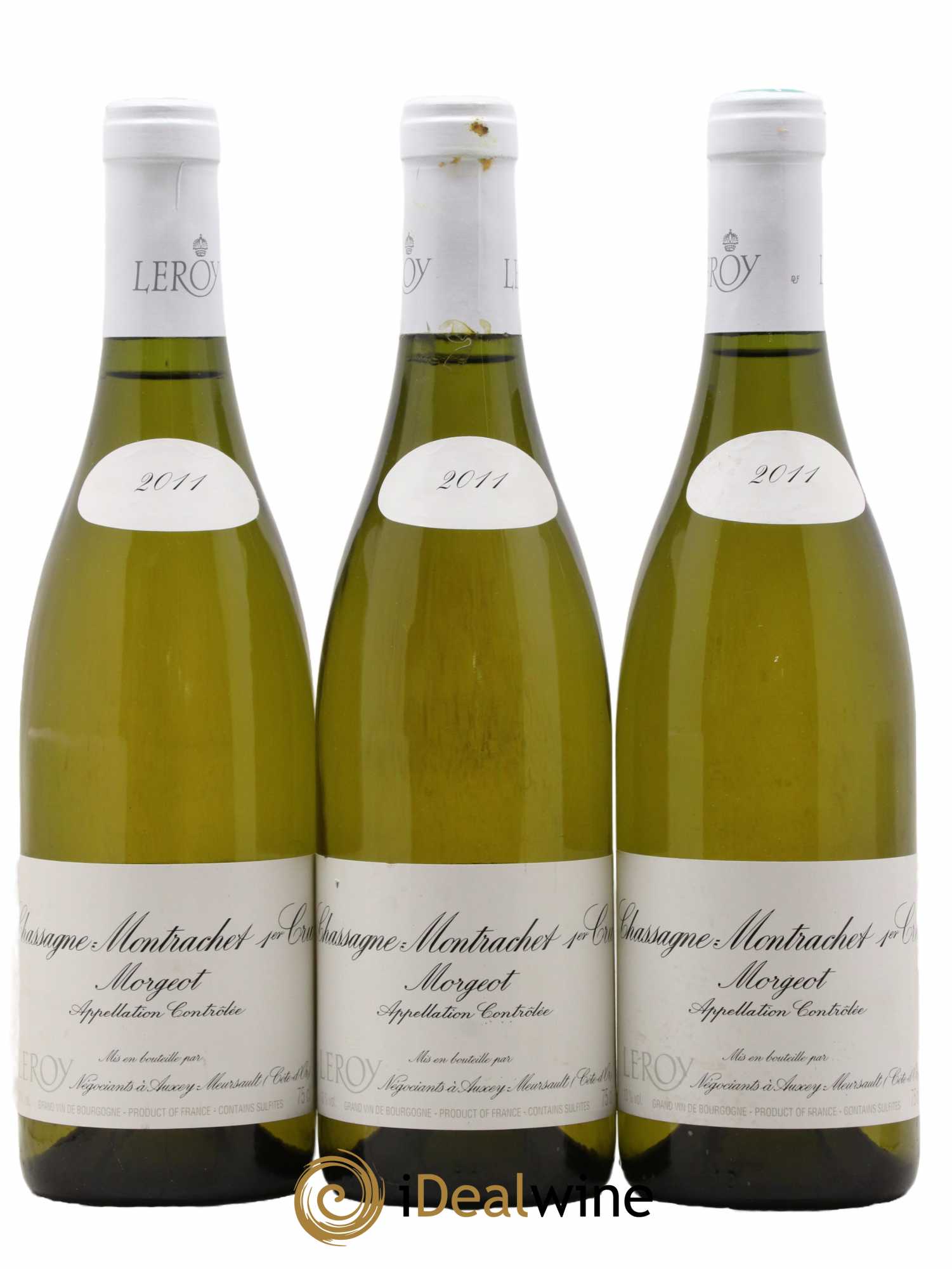 Chassagne-Montrachet 1er Cru Morgeot Leroy SA 2011 - Lot de 3 bouteilles - 0