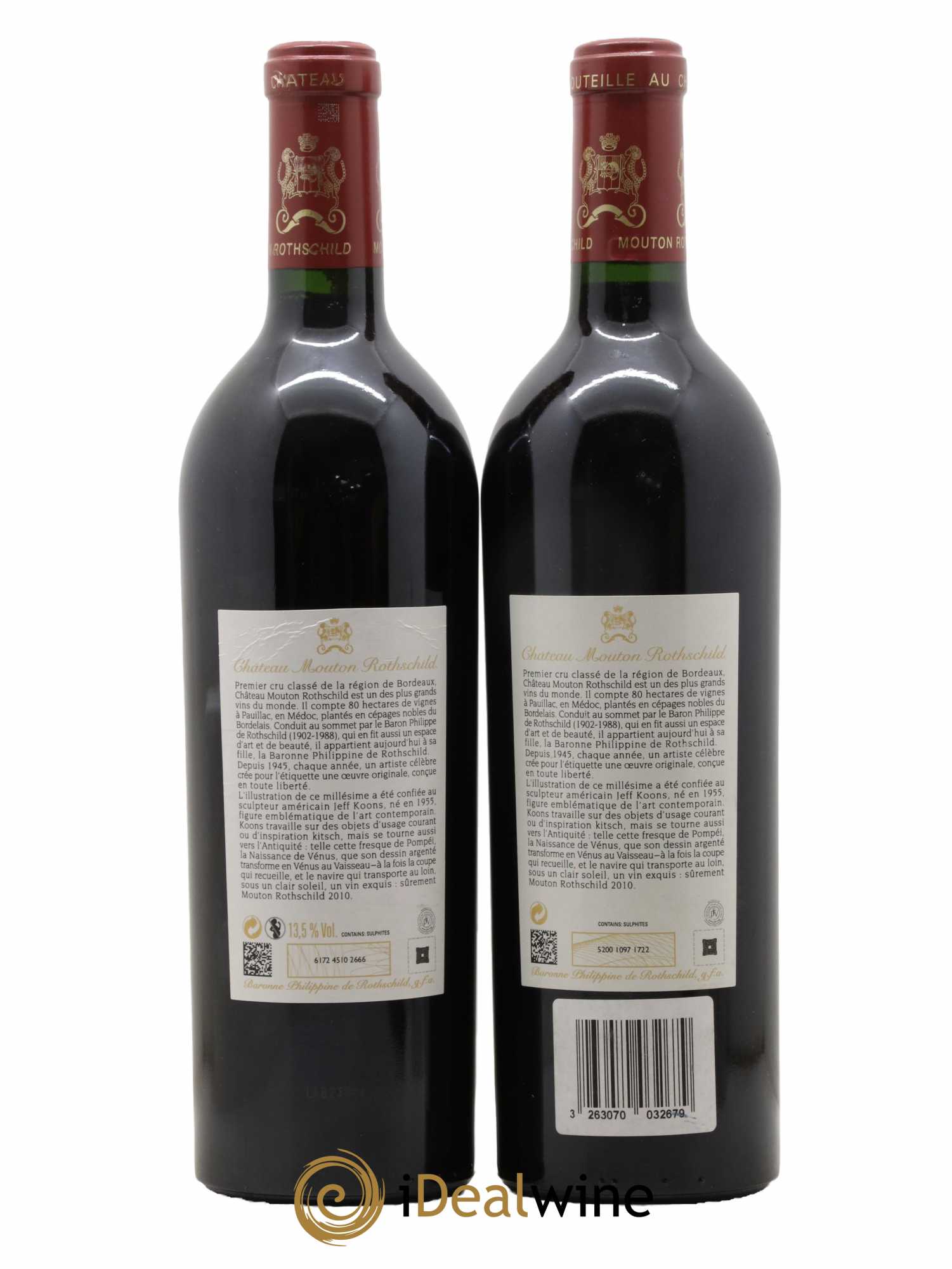Château Mouton Rothschild 1er Grand Cru Classé 2010 - Lot de 2 bouteilles - 1