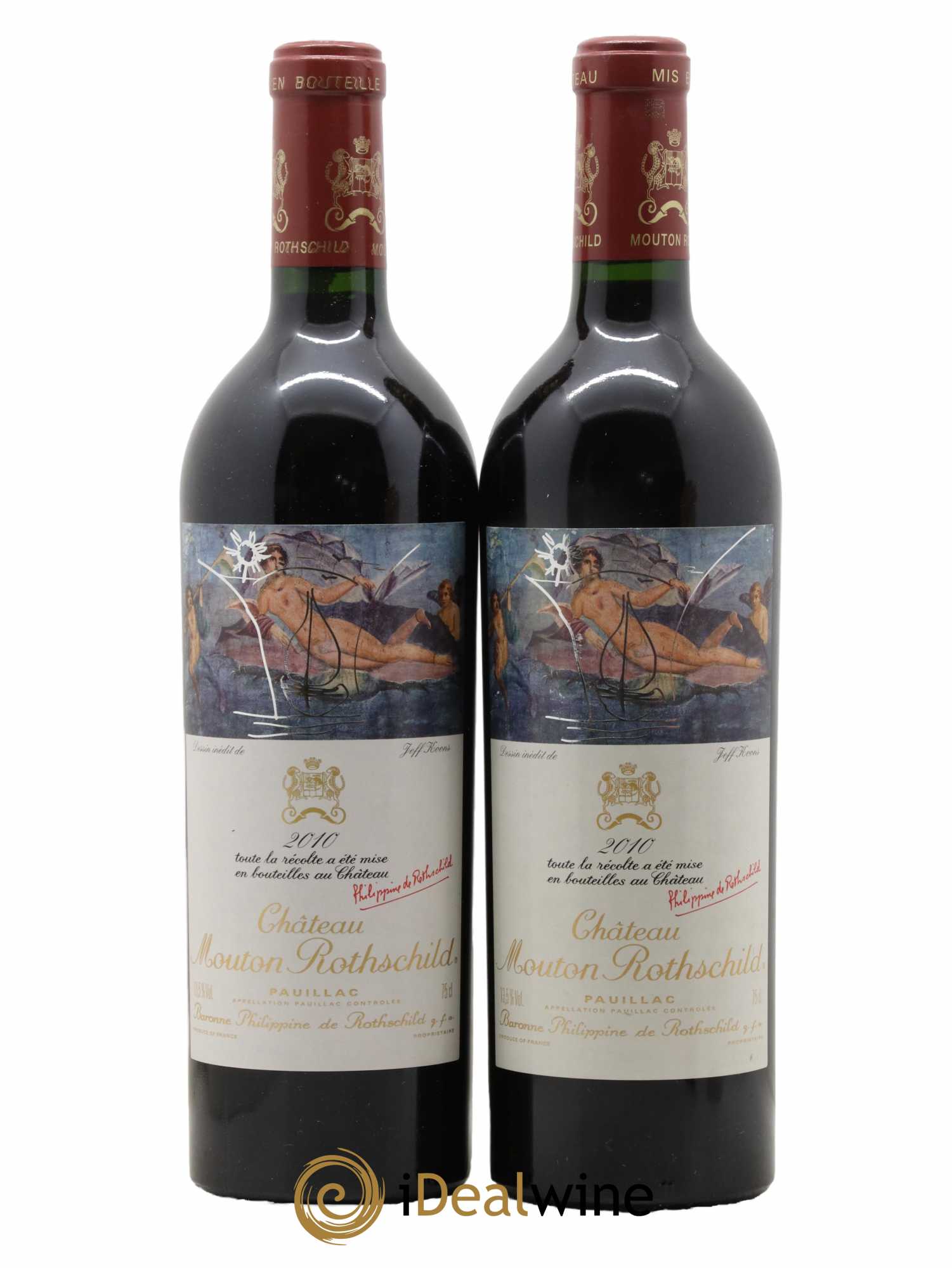 Château Mouton Rothschild 1er Grand Cru Classé 2010 - Lot de 2 bouteilles - 0