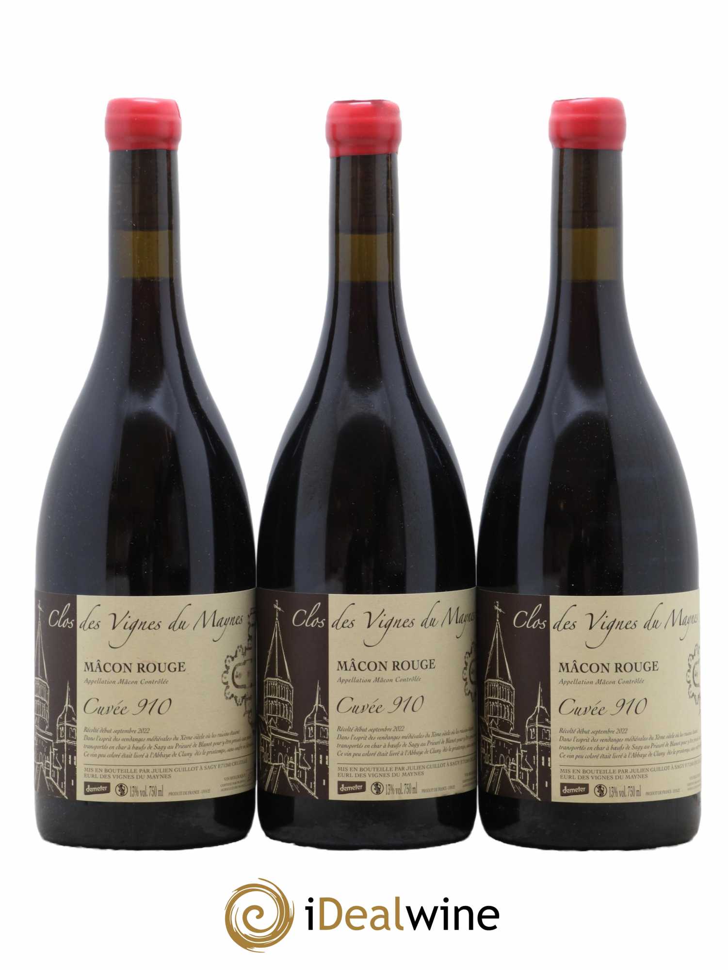 Mâcon Cuvée 910 Les Vignes du Maynes 2022 - Lot de 3 bouteilles - 0