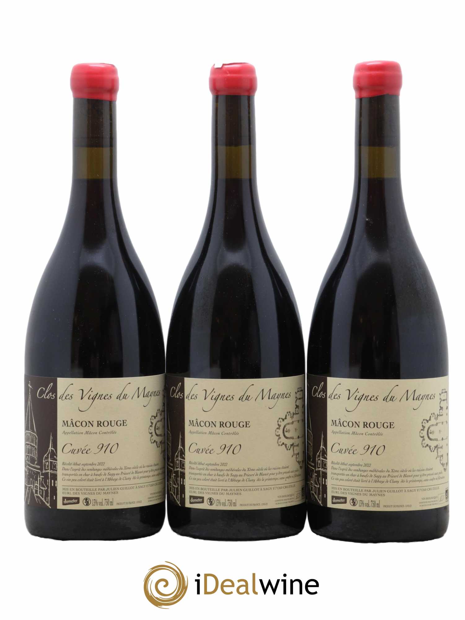 Mâcon Cuvée 910 Les Vignes du Maynes 2022 - Lot de 3 bouteilles - 0