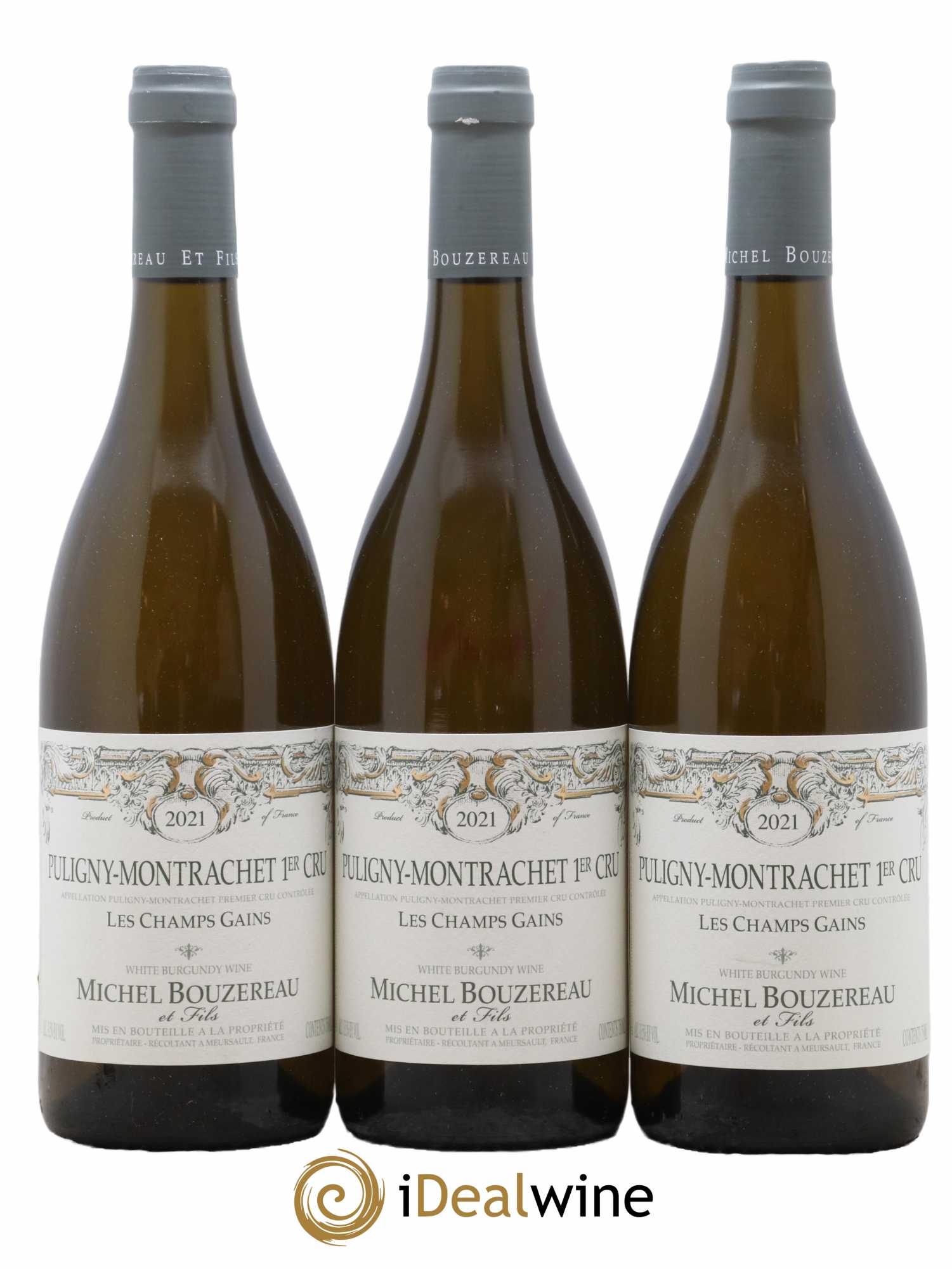 Puligny-Montrachet 1er Cru Les Champs Gains Michel Bouzereau et Fils (Domaine) 2021 - Lot de 3 bouteilles - 0
