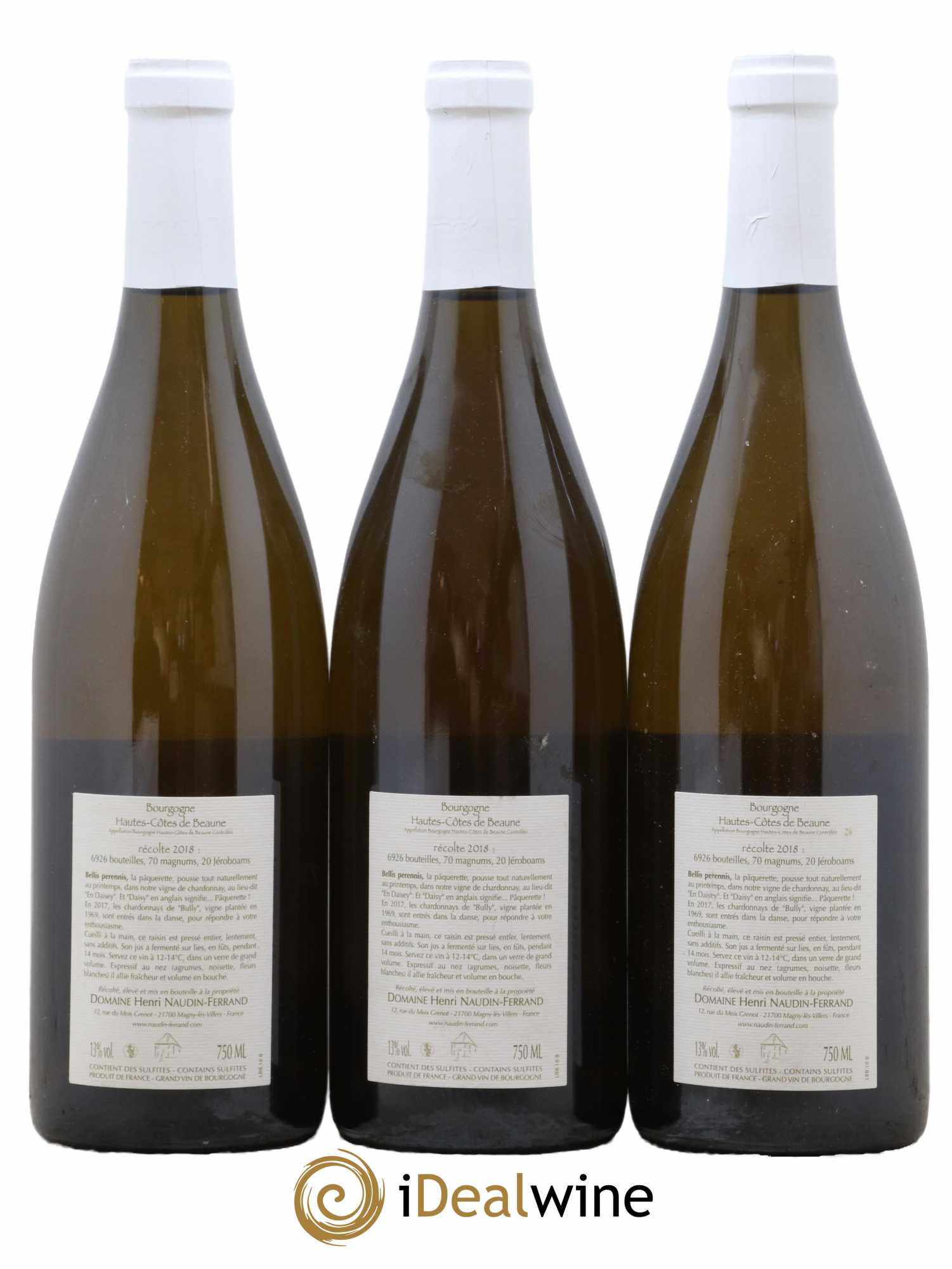 Hautes-Côtes de Beaune Bellis Perennis Naudin-Ferrand (Domaine) 2018 - Lot de 3 bouteilles - 1
