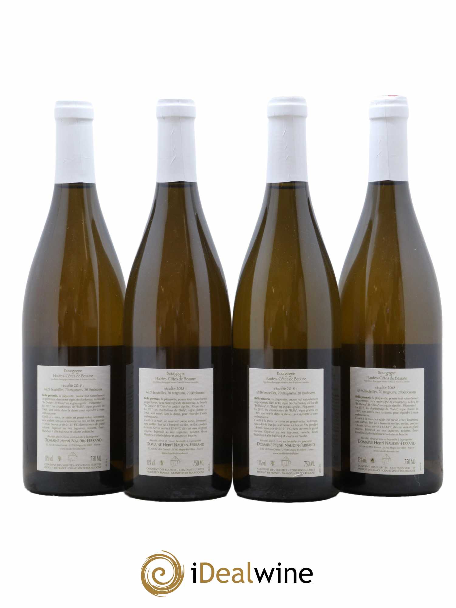 Hautes-Côtes de Beaune Bellis Perennis Naudin-Ferrand (Domaine) 2018 - Lot de 4 bouteilles - 1