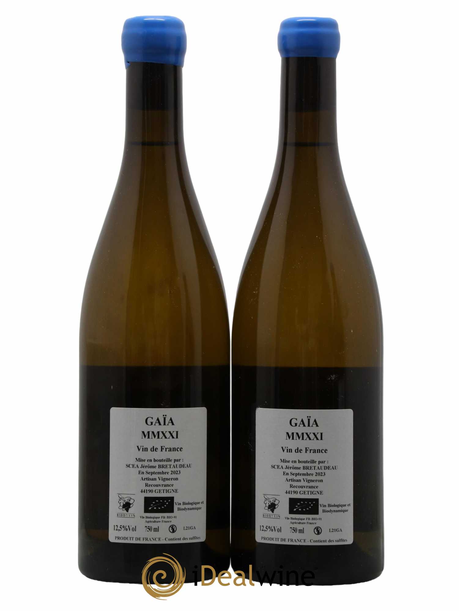 Muscadet-Sèvre-et-Maine Gaia Jérôme Bretaudeau - Domaine de Bellevue 2021 - Lot de 2 bouteilles - 1