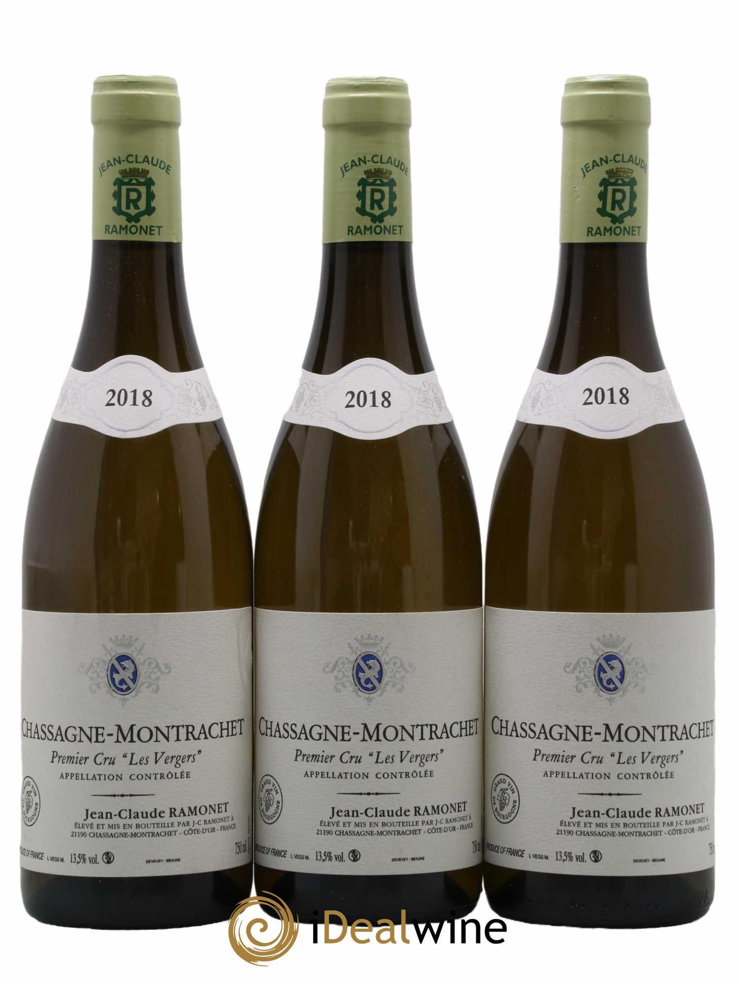 Chassagne-Montrachet 1er Cru Les Vergers Ramonet (Domaine) 2018 - Lot de 3 bouteilles - 0