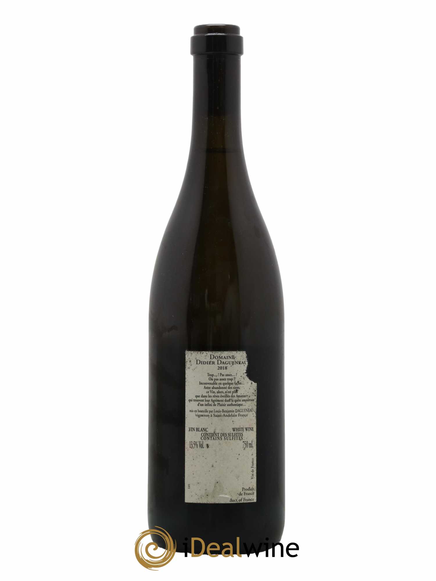 Vin de France (anciennement Pouilly-Fumé) Buisson Renard Dagueneau (Domaine Didier - Louis-Benjamin) 2018 - Lot de 1 bouteille - 1