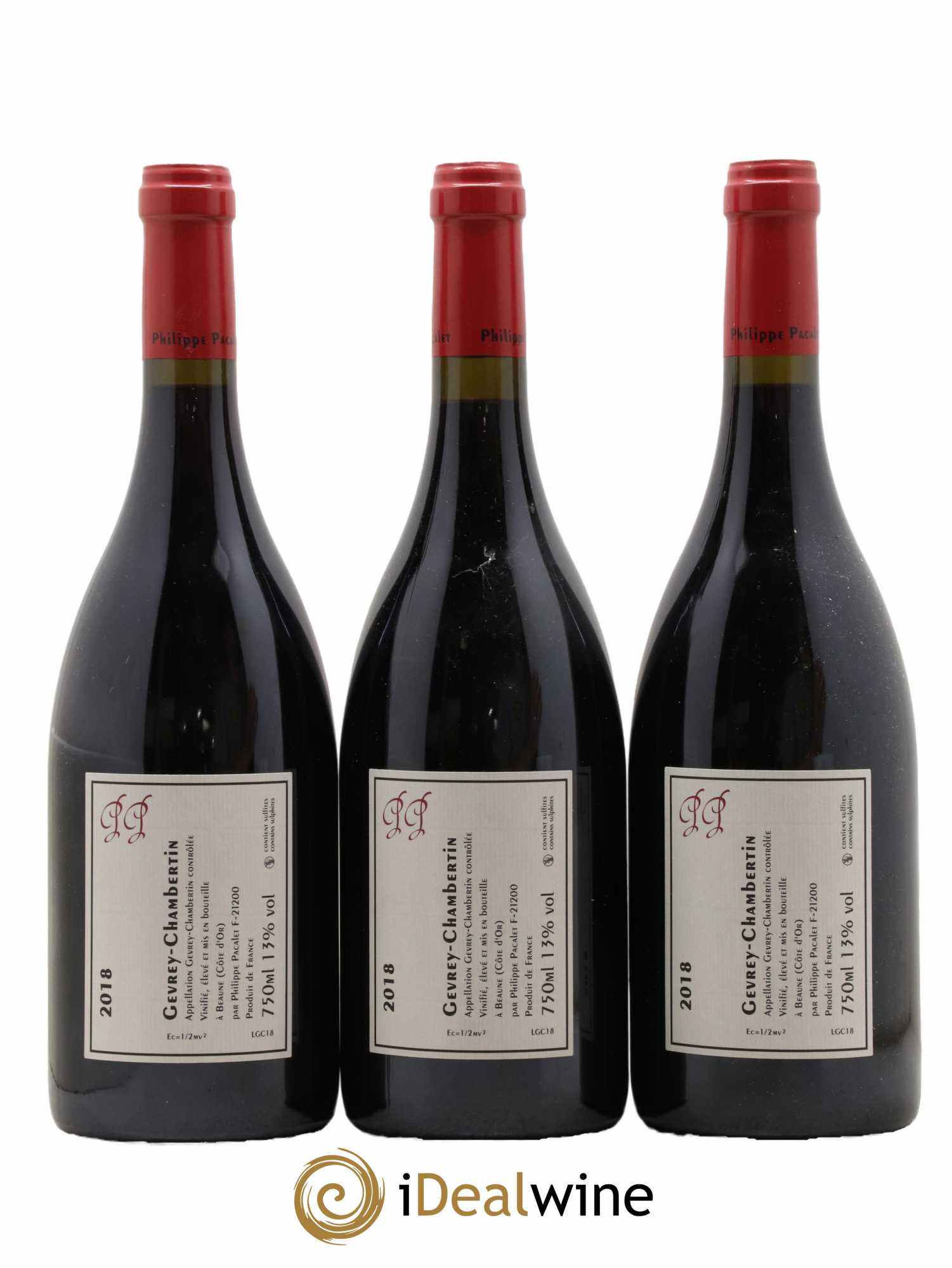 Gevrey-Chambertin Philippe Pacalet 2018 - Lot de 3 bouteilles - 1