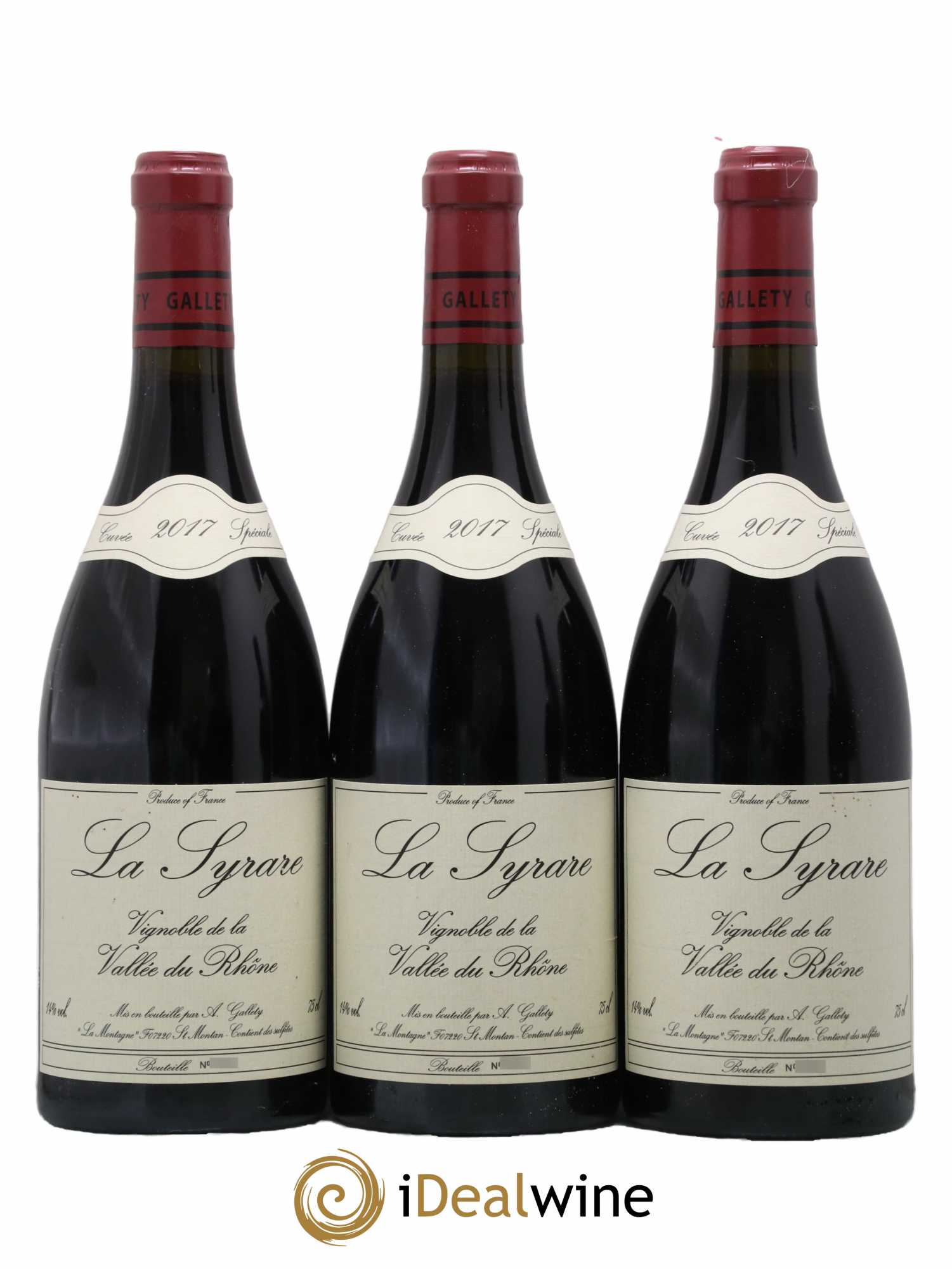 Côtes du Vivarais La Syrare Gallety (Domaine) 2017 - Lot de 3 bouteilles - 0
