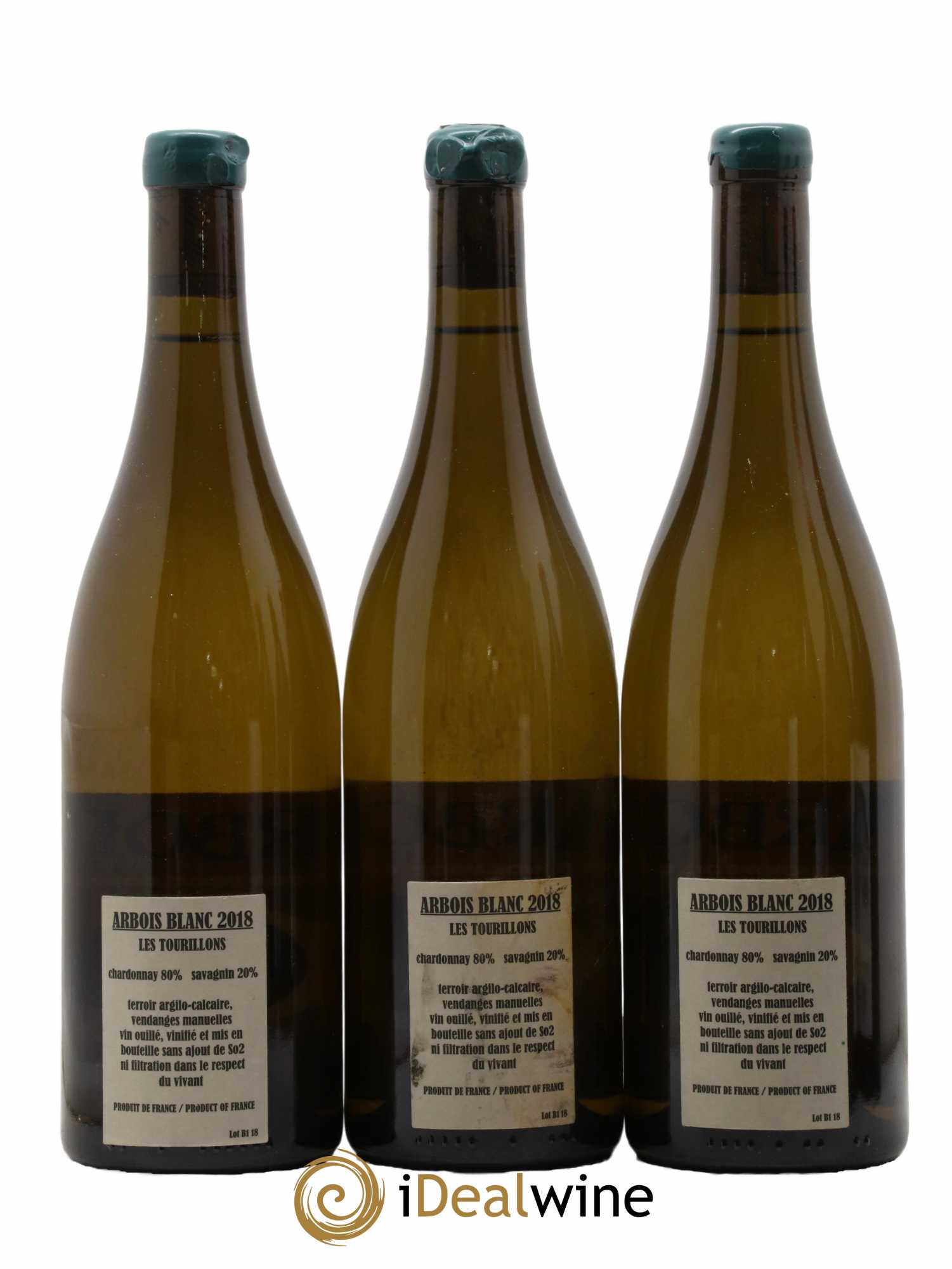 Arbois Chardonnay Savagnin Les Tourillons Adeline Houillon & Renaud Bruyère 2018 - Lot de 3 bouteilles - 1