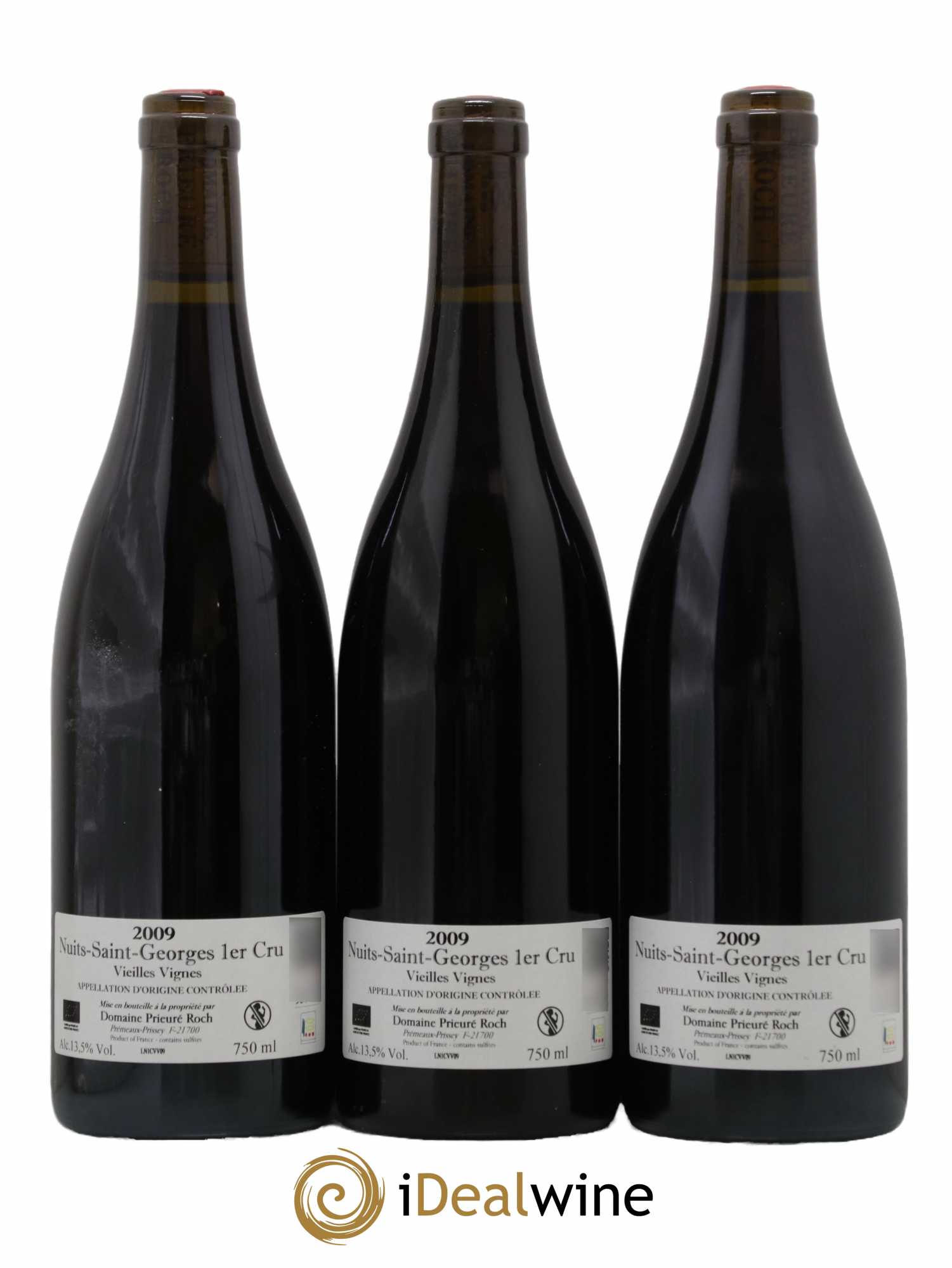 Nuits-Saint-Georges 1er Cru Vieilles Vignes Prieuré Roch  2009 - Lot of 3 bottles - 1