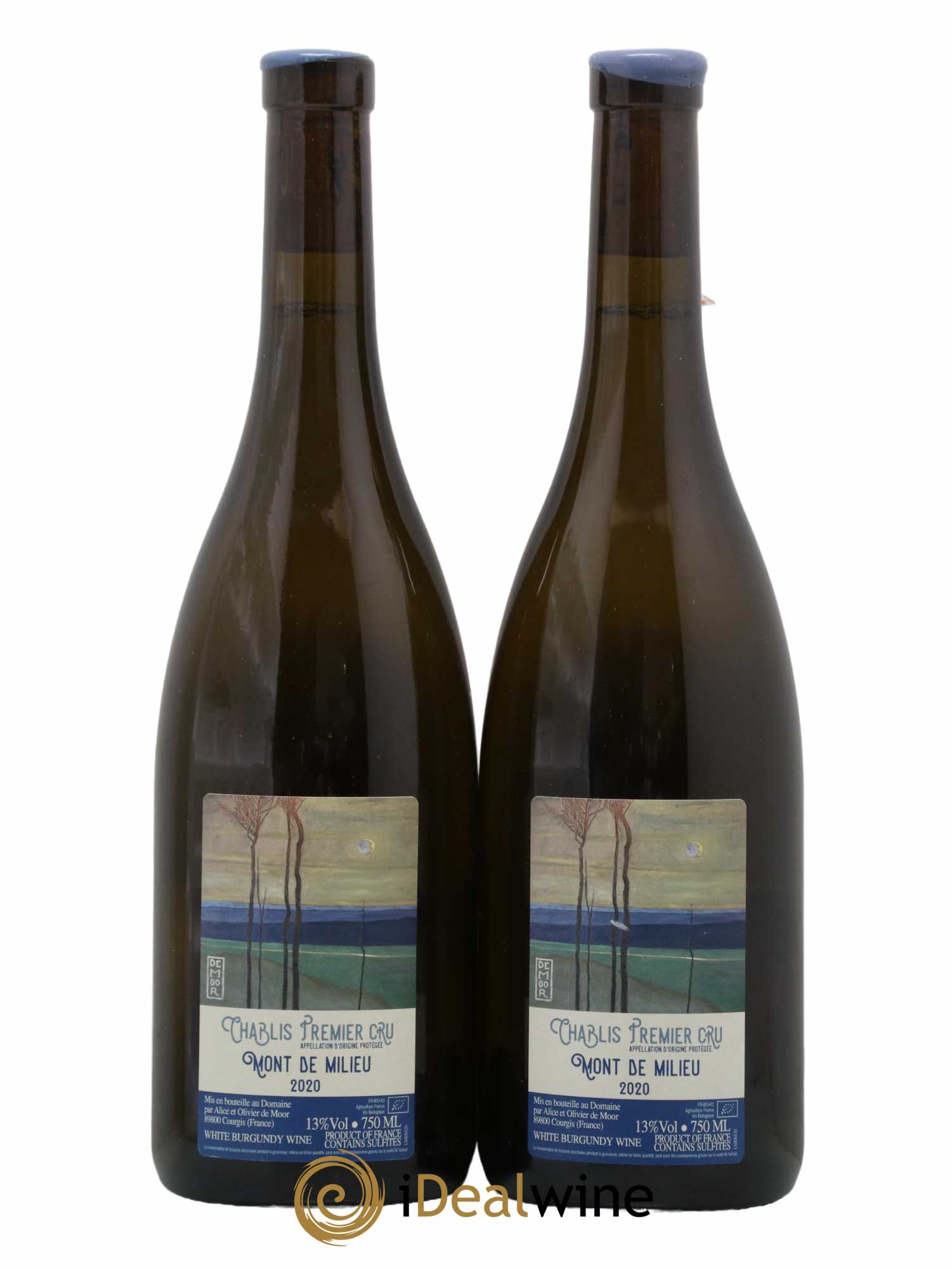 Chablis 1er Cru Mont de Milieu Alice et Olivier De Moor 2020 - Lot de 2 bouteilles - 0
