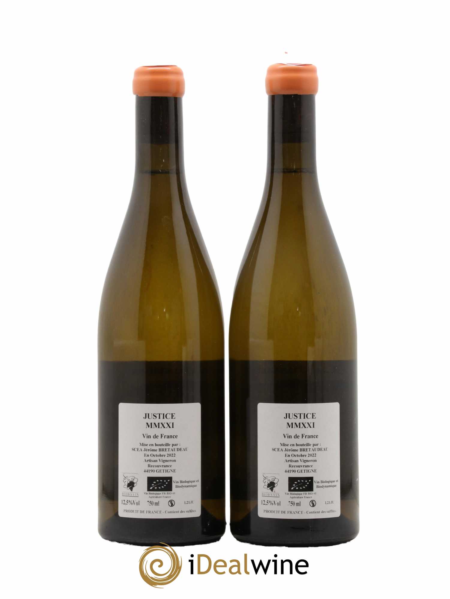 Vin de France La Justice Jérôme Bretaudeau - Domaine de Bellevue 2021 - Lot de 2 bouteilles - 1