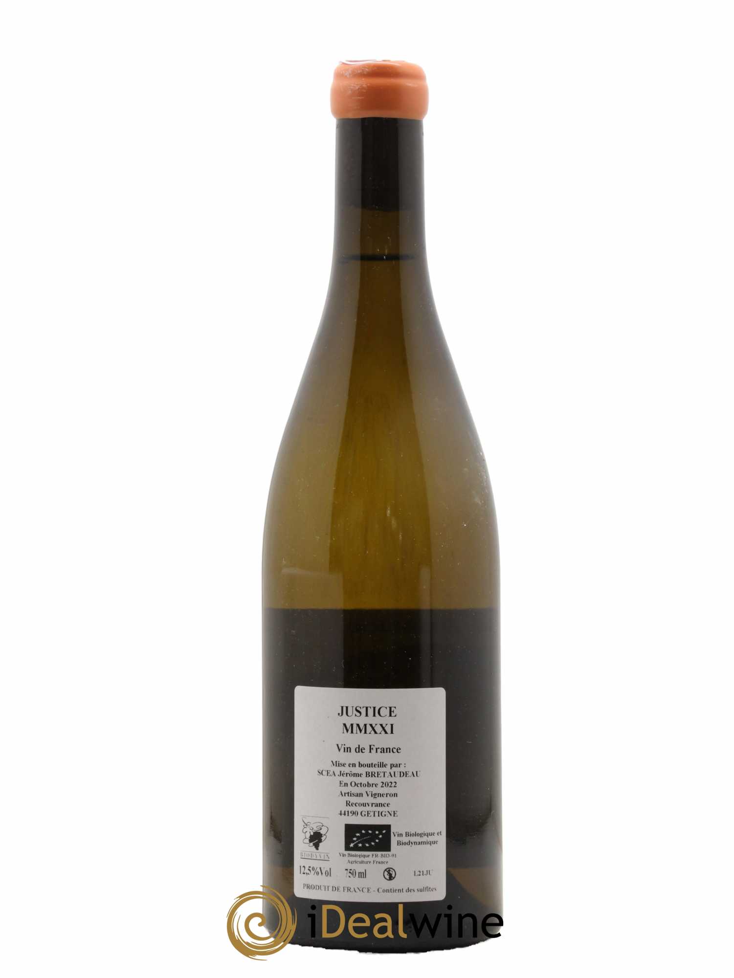 Vin de France La Justice Jérôme Bretaudeau - Domaine de Bellevue 2021 - Lot de 1 bouteille - 1
