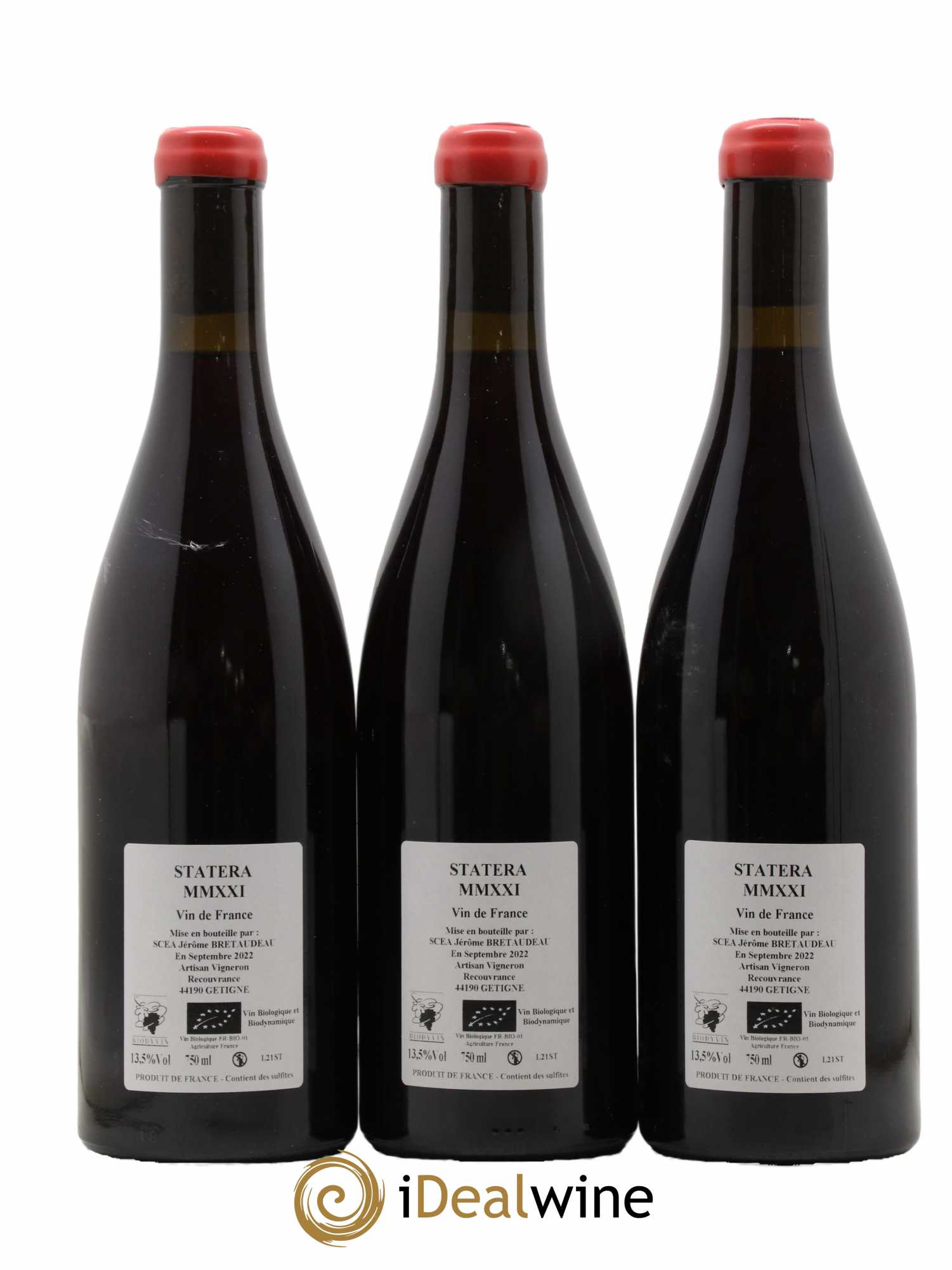 Vin de France Statera Jérôme Bretaudeau - Domaine de Bellevue 2021 - Lot of 3 bottles - 1