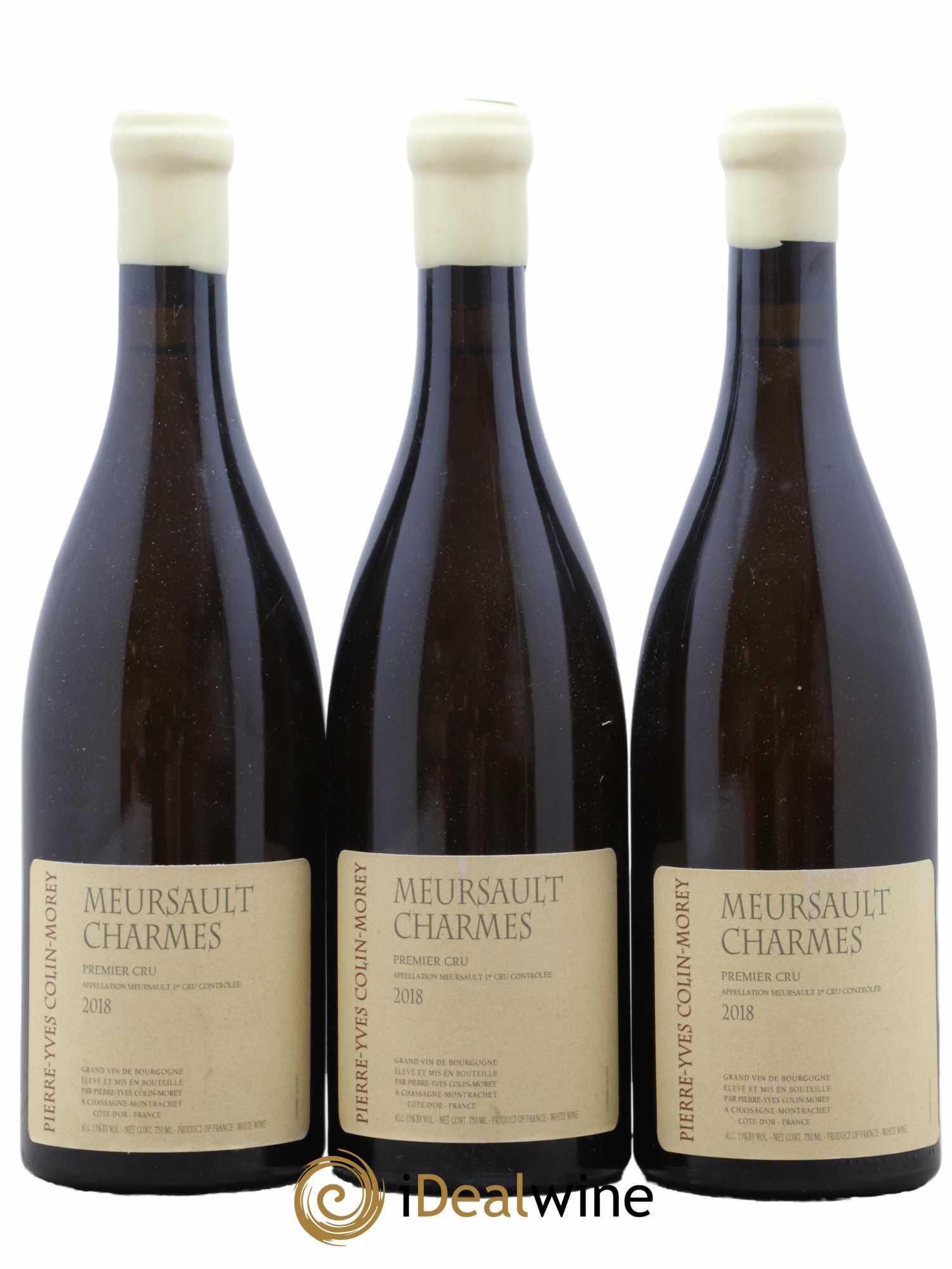 Meursault 1er Cru Charmes Pierre-Yves Colin Morey 2018 - Lot de 3 bouteilles - 0