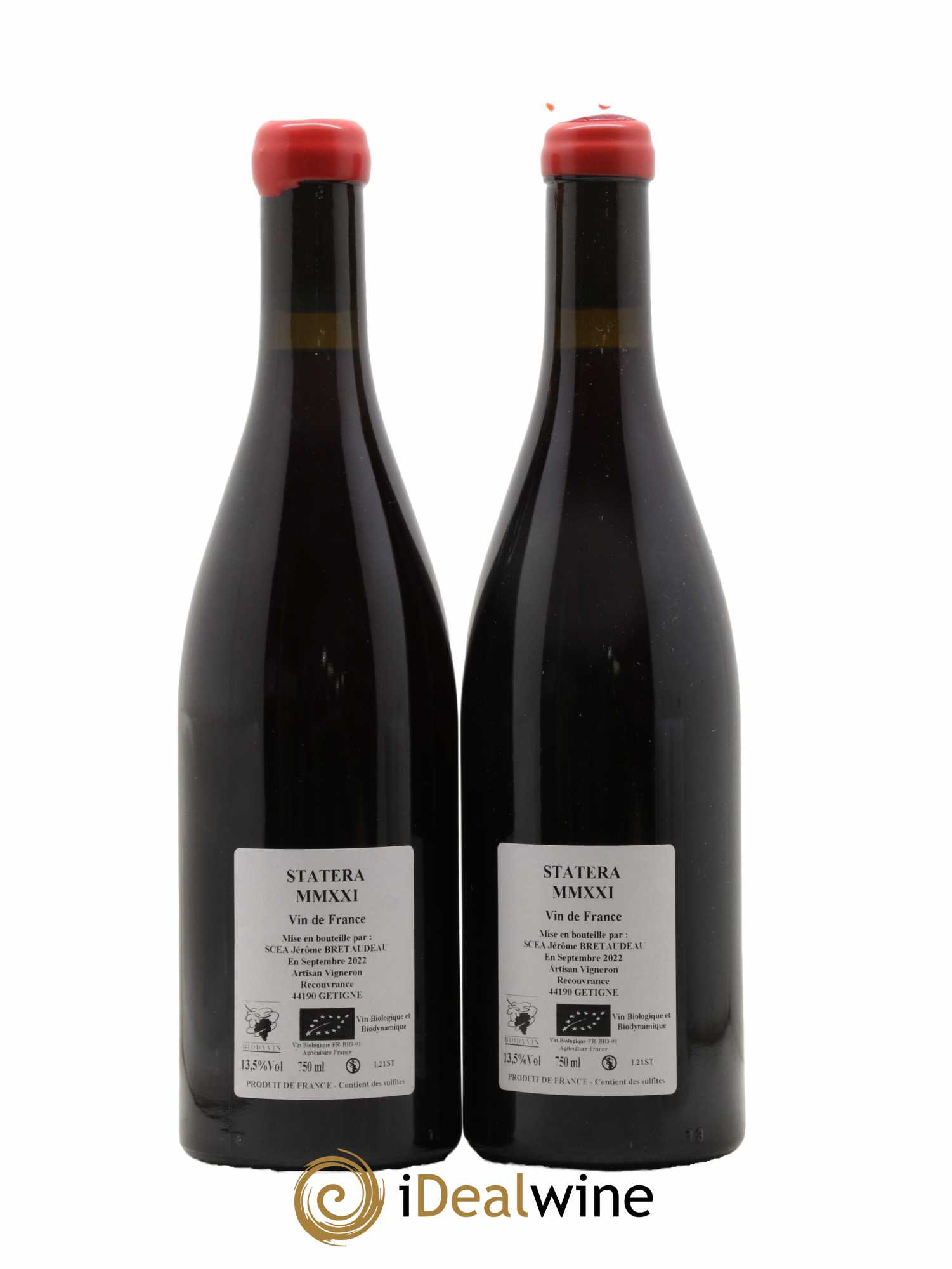 Vin de France Statera Jérôme Bretaudeau - Domaine de Bellevue 2021 - Lotto di 2 bottiglie - 1