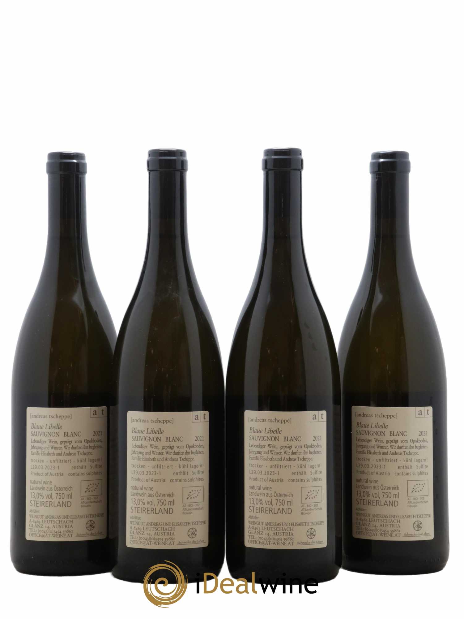 Autriche Blaue Libelle Andreas Tscheppe 2021 - Lotto di 4 bottiglie - 1
