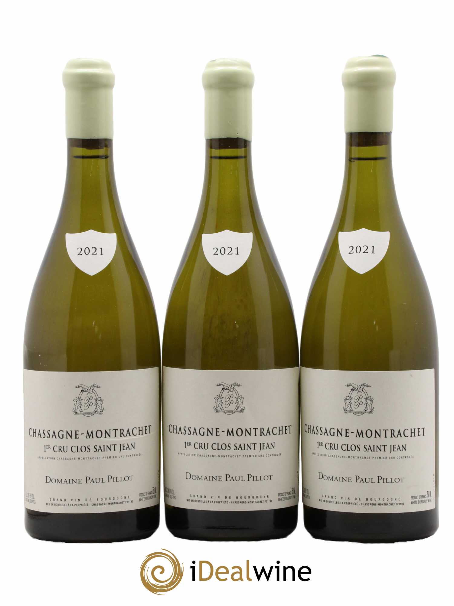 Chassagne-Montrachet 1er Cru Clos Saint-Jean Paul Pillot (Domaine) 2021 - Lot de 3 bouteilles - 0