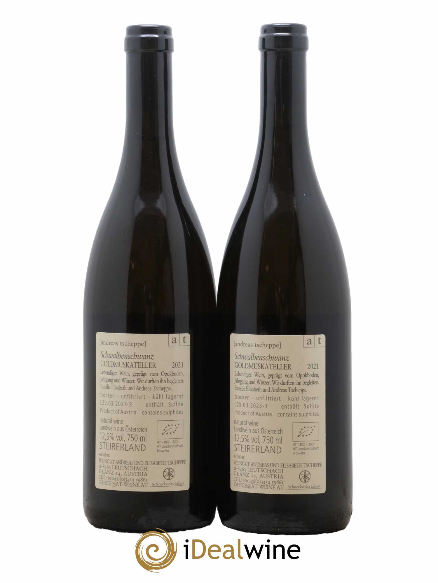 Autriche Schwalbenschwanz Goldmuskateller Maz Andreas Scheppe 2021 - Lotto di 2 bottiglie - 1