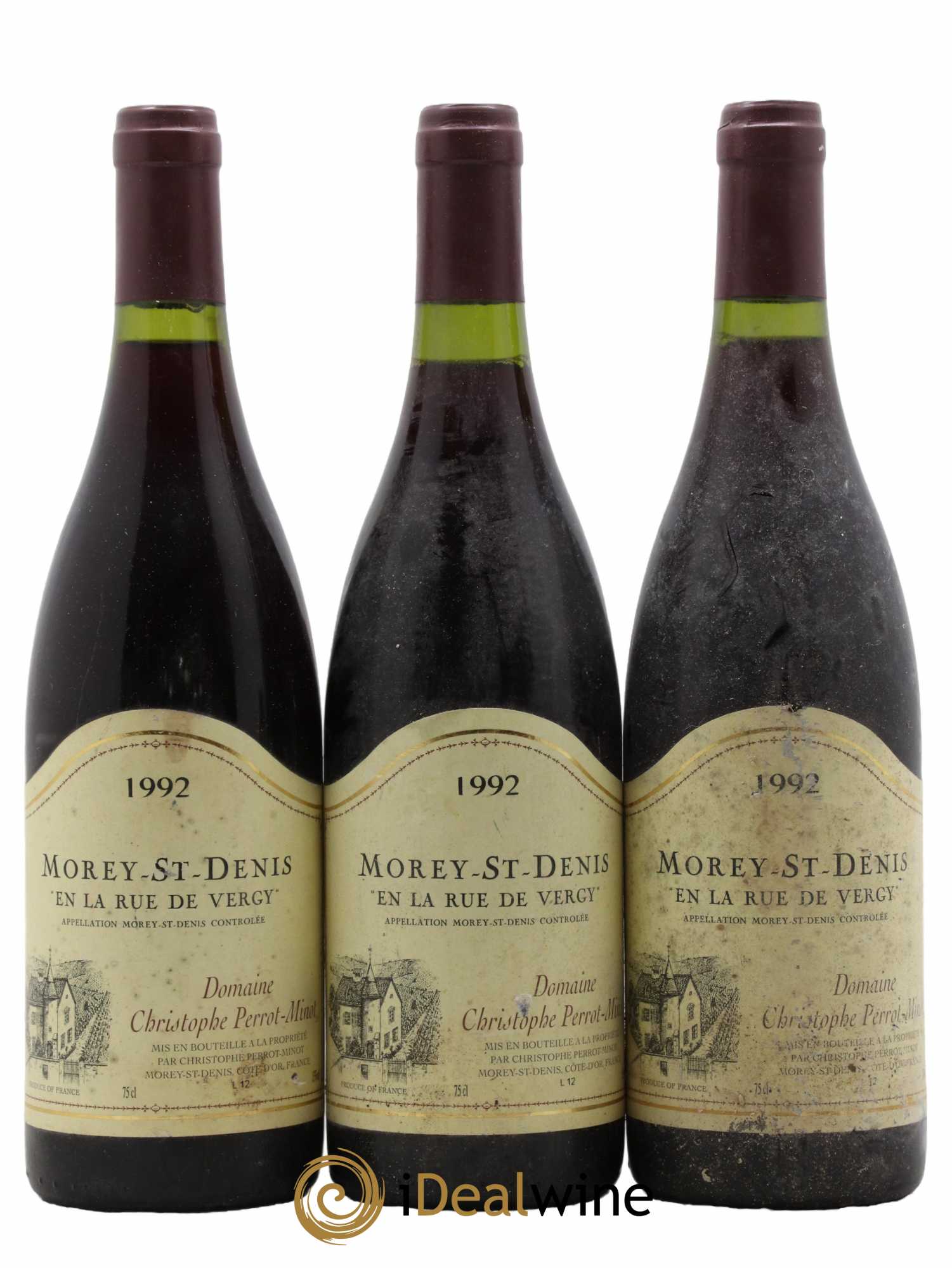 Morey Saint-Denis La Rue De Vergy Perrot-Minot 1992 - Lot de 3 bouteilles - 0
