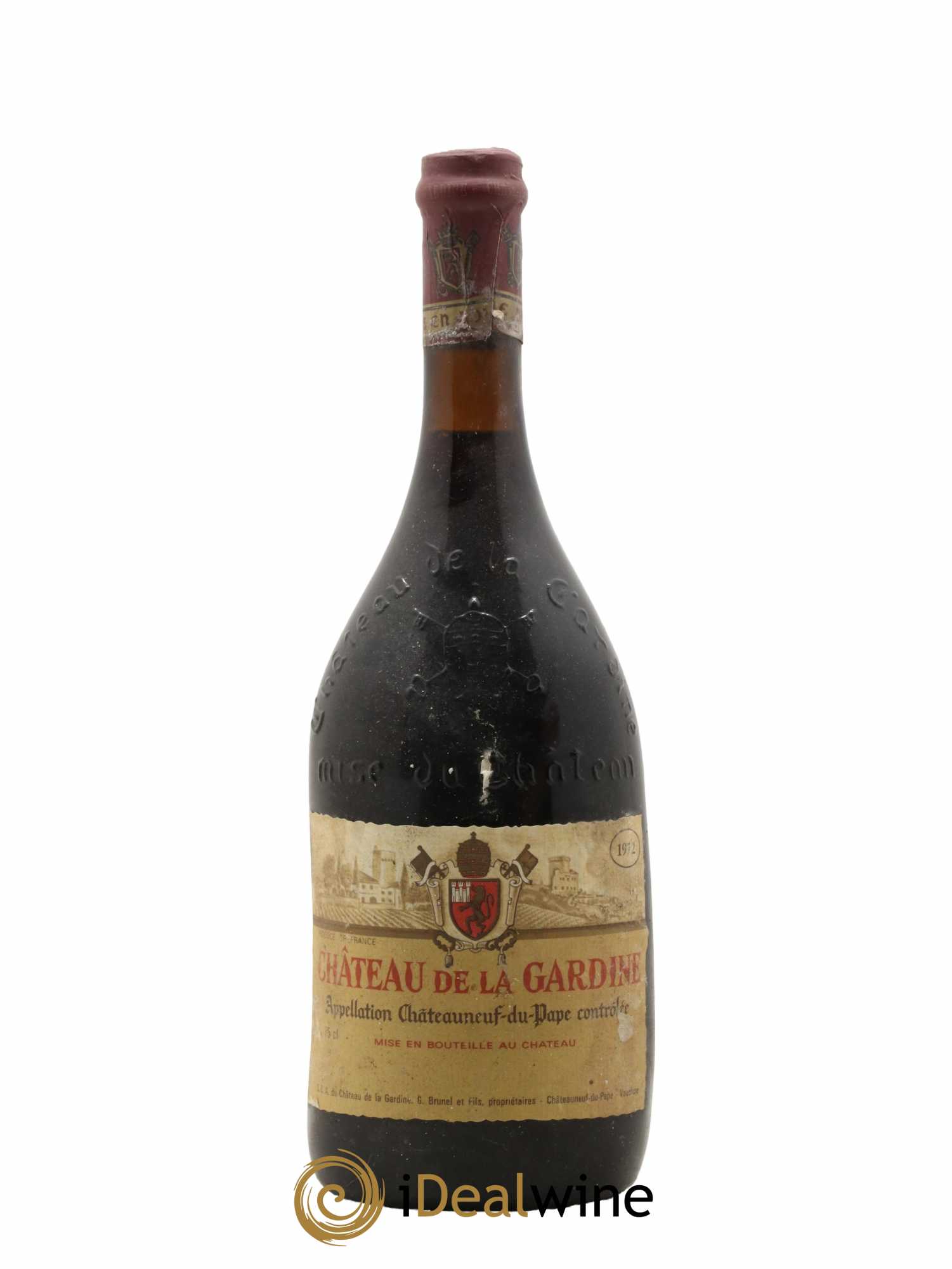 Châteauneuf-du-Pape Château de La Gardine Famille Brunel 1972 - Lot de 1 bouteille - 0