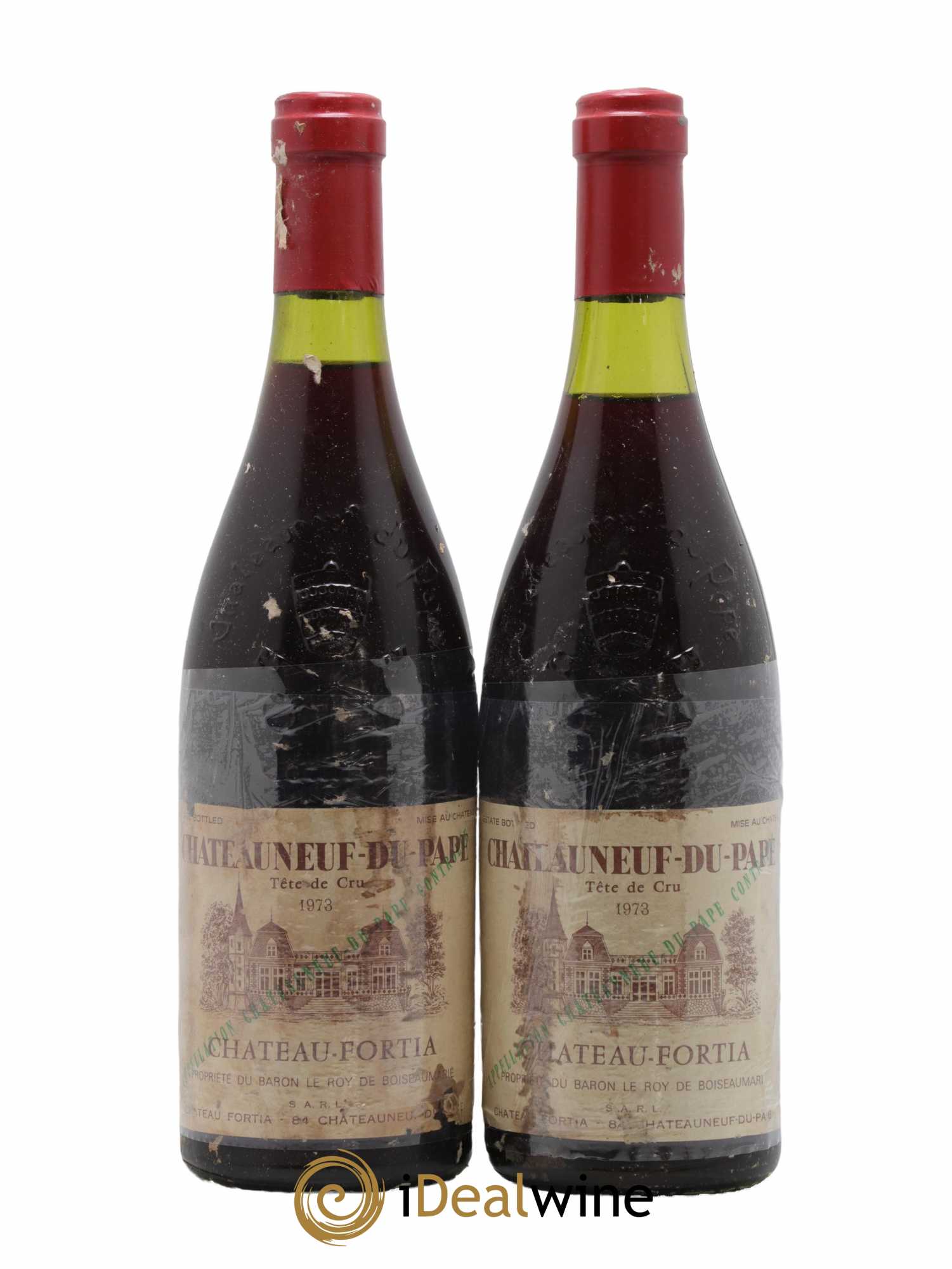 Châteauneuf-du-Pape Château Fortia 1973 - Lot de 2 bouteilles - 0