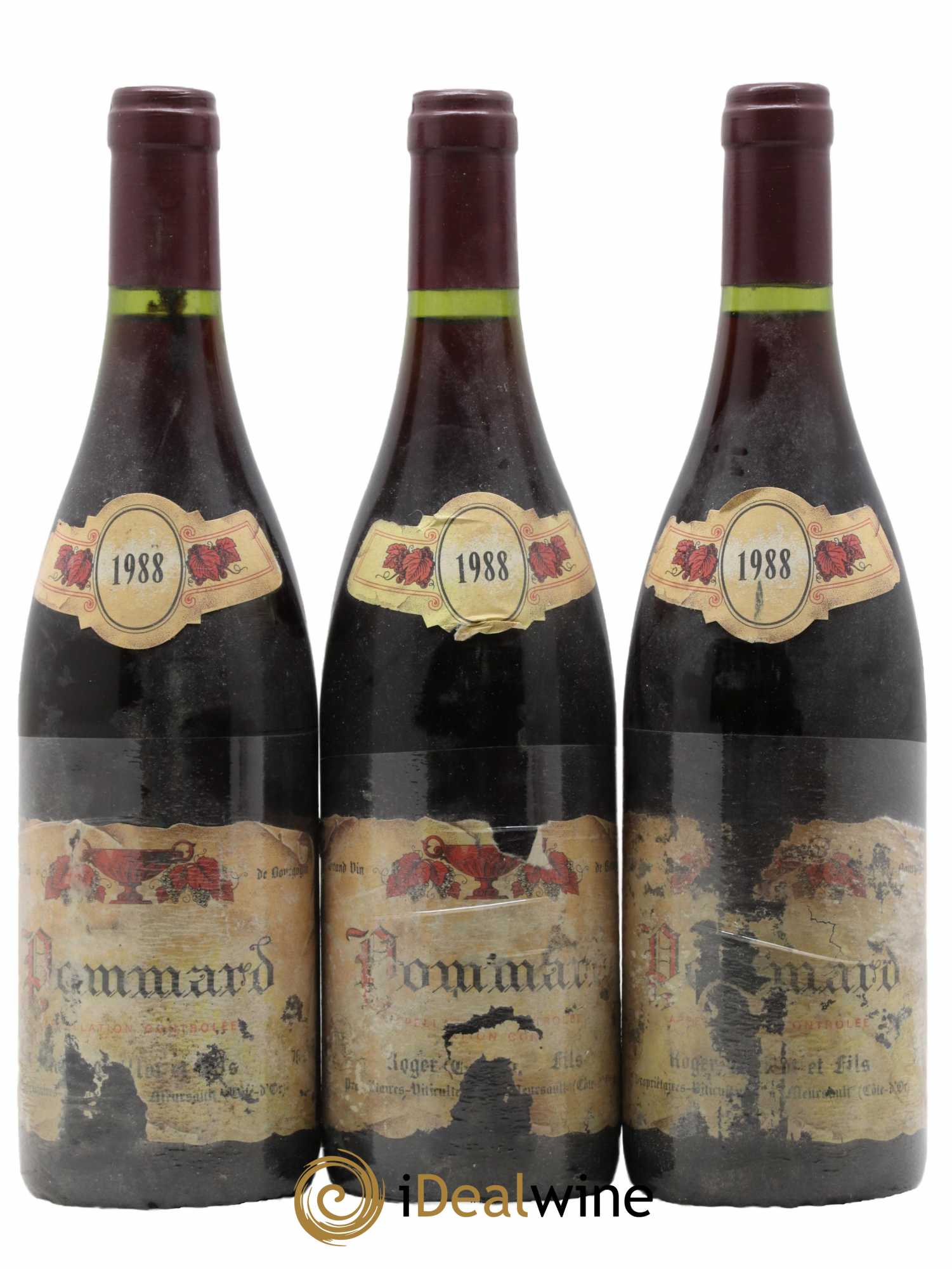 Pommard Domaine Roger Caillot & Fils 1988 - Lot de 3 bouteilles - 0