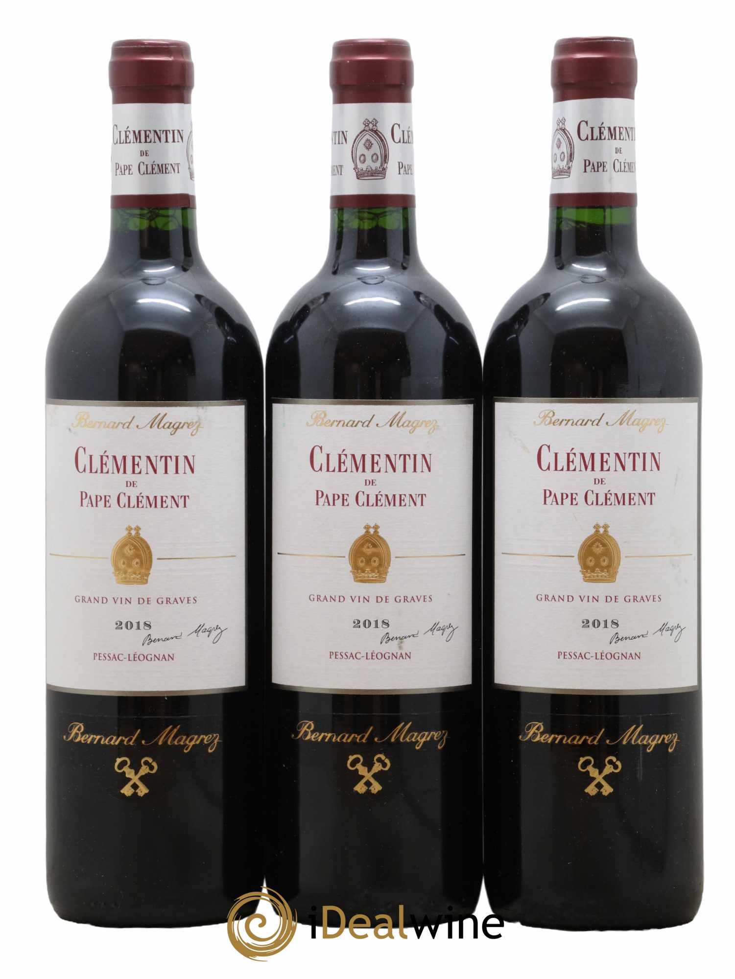 Le Clémentin de Pape Clément Second Vin 2018 - Lot de 3 bouteilles - 0