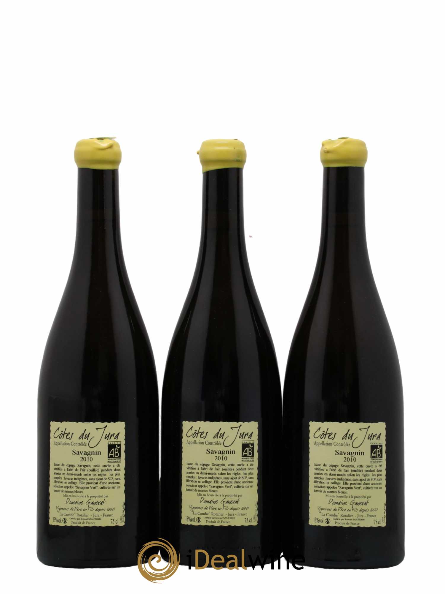 Côtes du Jura Les Chalasses Marnes Bleues Jean-François Ganevat (Domaine) 2010 - Lot de 3 bouteilles - 1