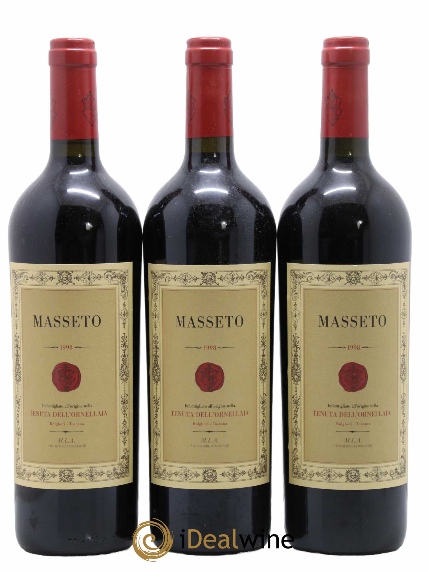 Toscana IGT Tenuta Dell'Ornellaia Masseto Frescobaldi 1998 - Lot de 3 bouteilles - 0