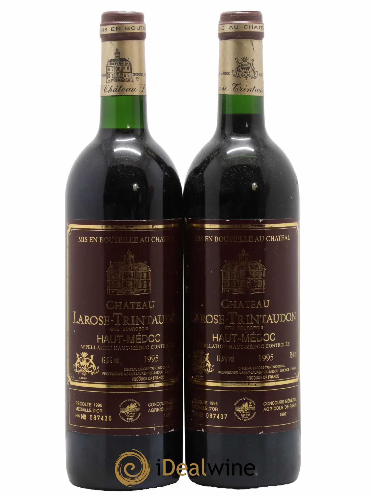 Château Larose Trintaudon Cru Bourgeois 1995 - Lotto di 2 bottiglie - 0