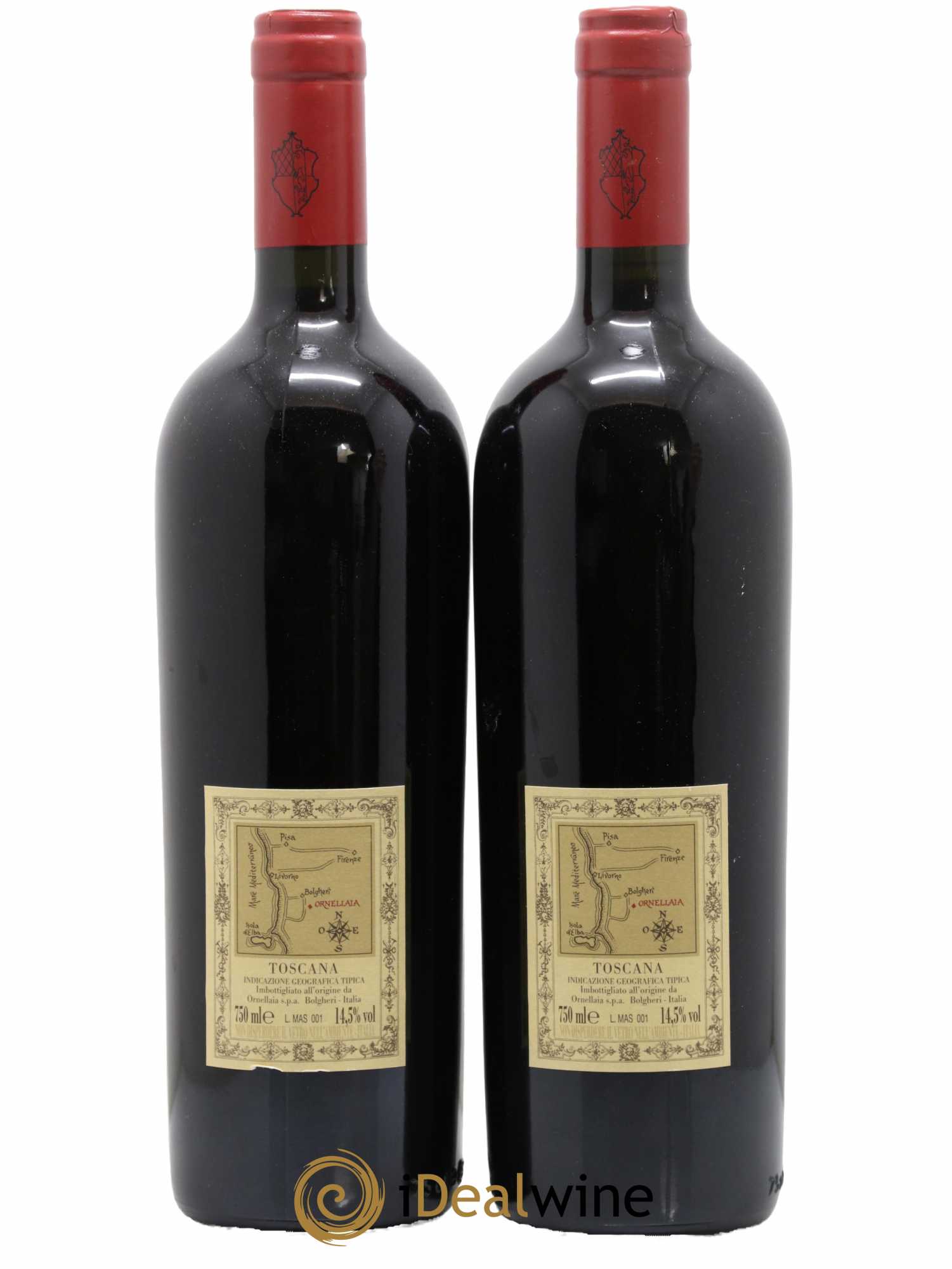 Toscana IGT Tenuta Dell'Ornellaia Masseto Frescobaldi 1997 - Lot de 2 bouteilles - 1